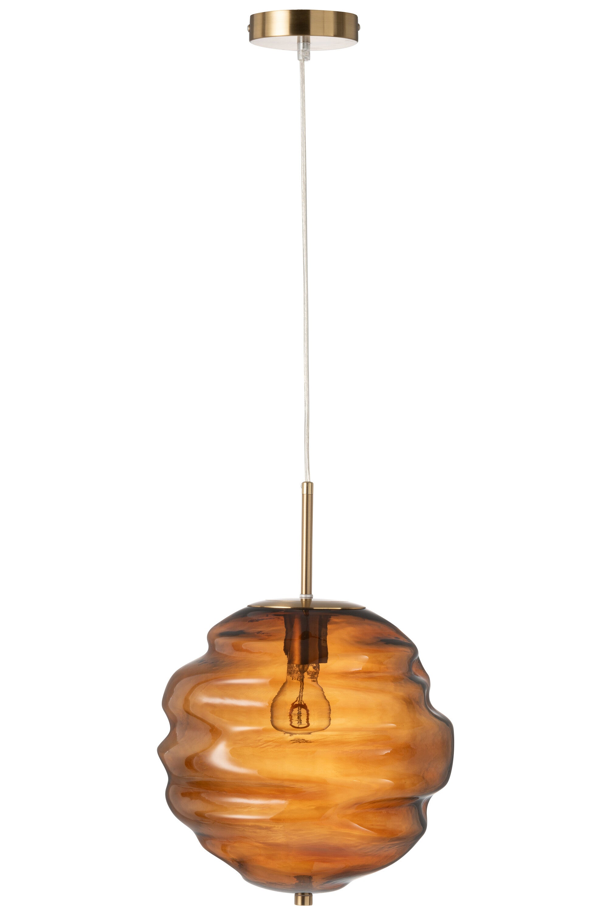 Hanglamp Honingraat Glas Bruin - J-LINE