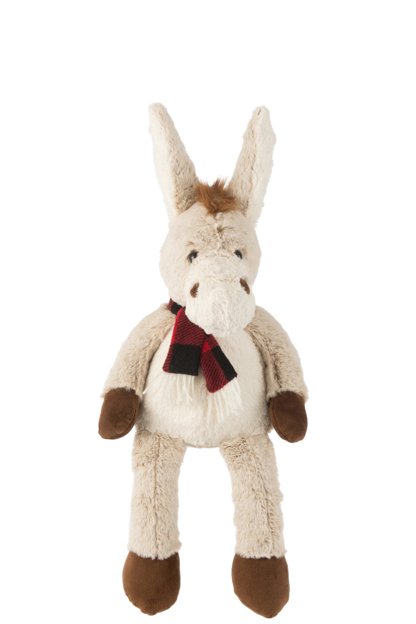 Ezel+Sjaal Pluche Polyester Beige/Bruin M - J-LINE