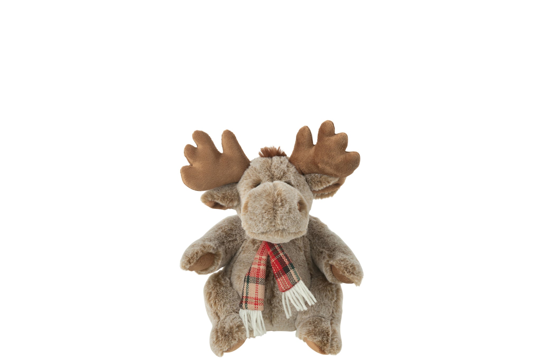 Rendier+sjaal pluche polyester bruin S - J-LINE