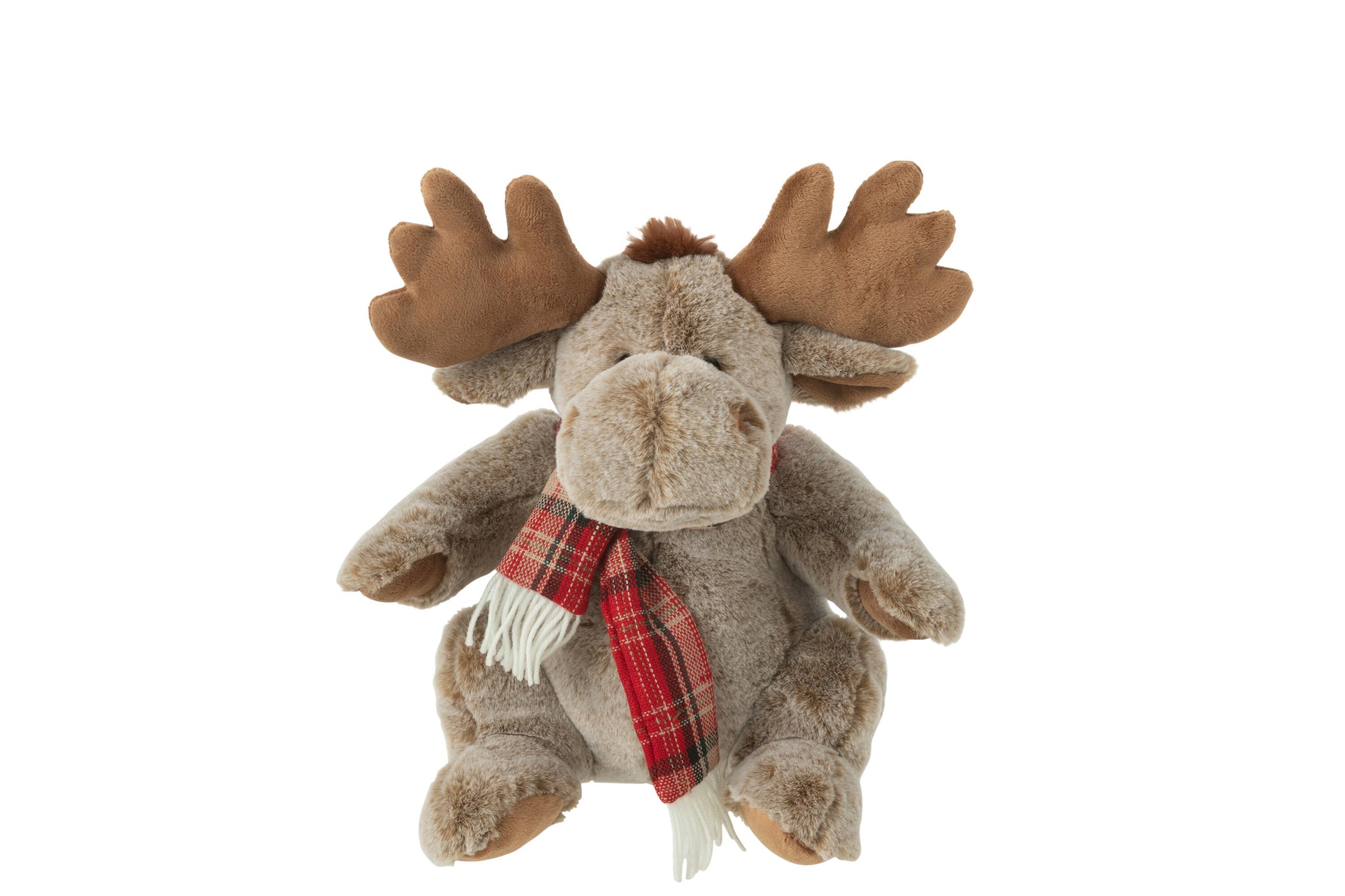 Rendier+sjaal pluche polyester bruin M - J-LINE