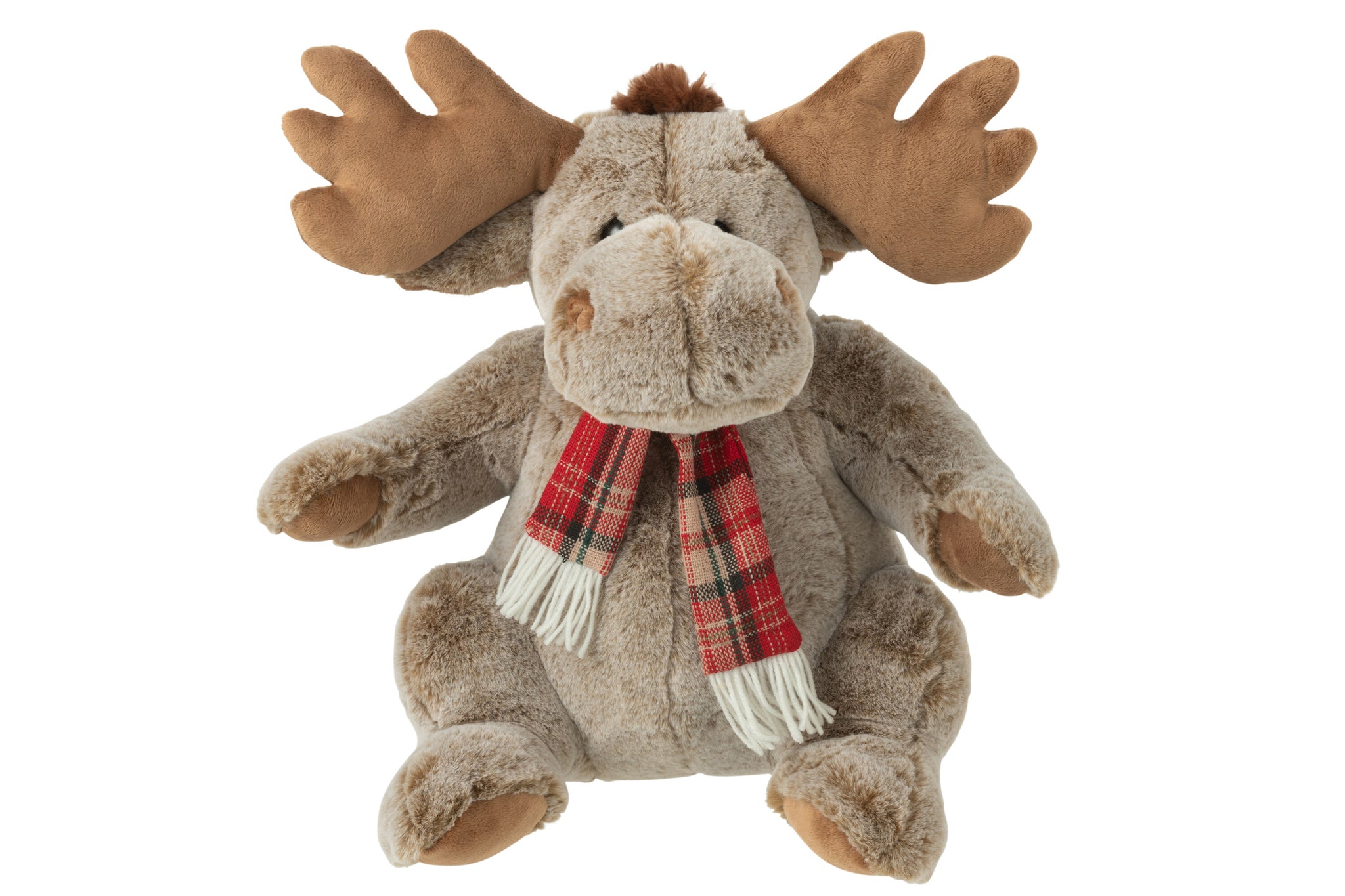 Rendier+sjaal pluche polyester bruin L - J-LINE