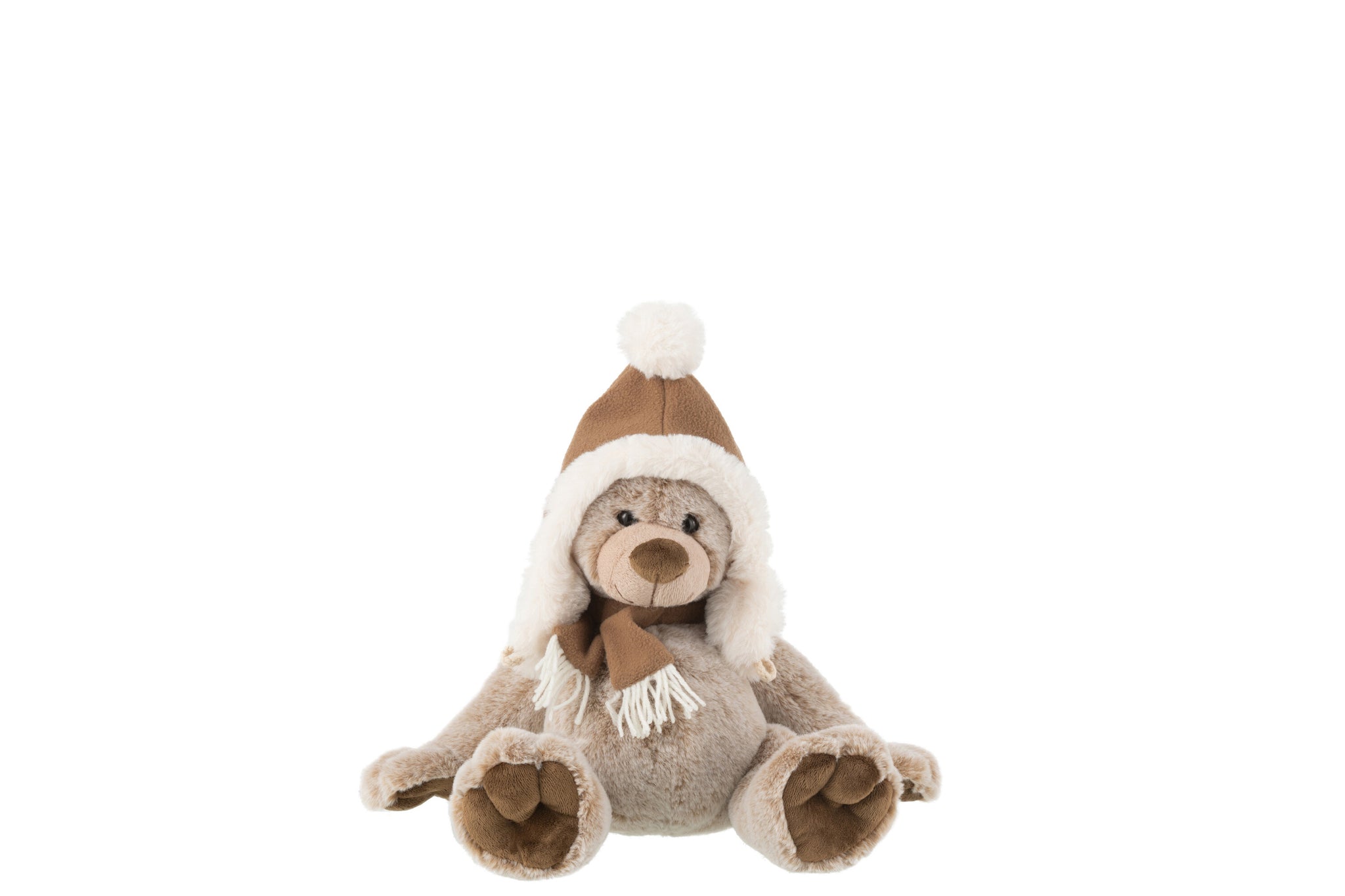 Beer+Hoed Pluche Polyester Bruin S - J-LINE
