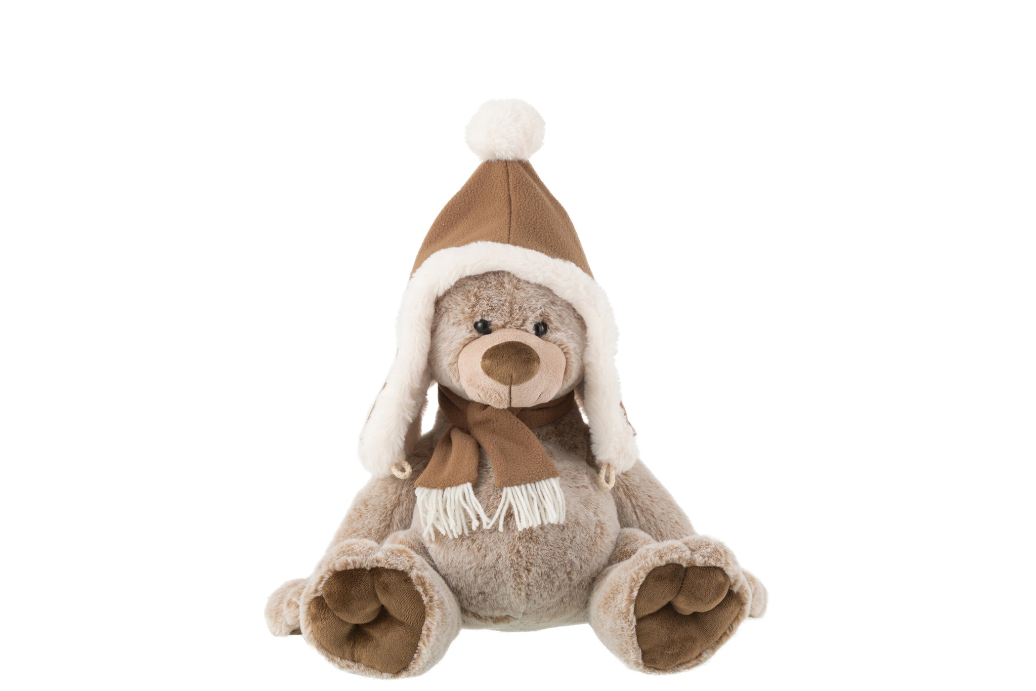 Beer+Hoed Pluche Polyester Bruin M - J-LINE