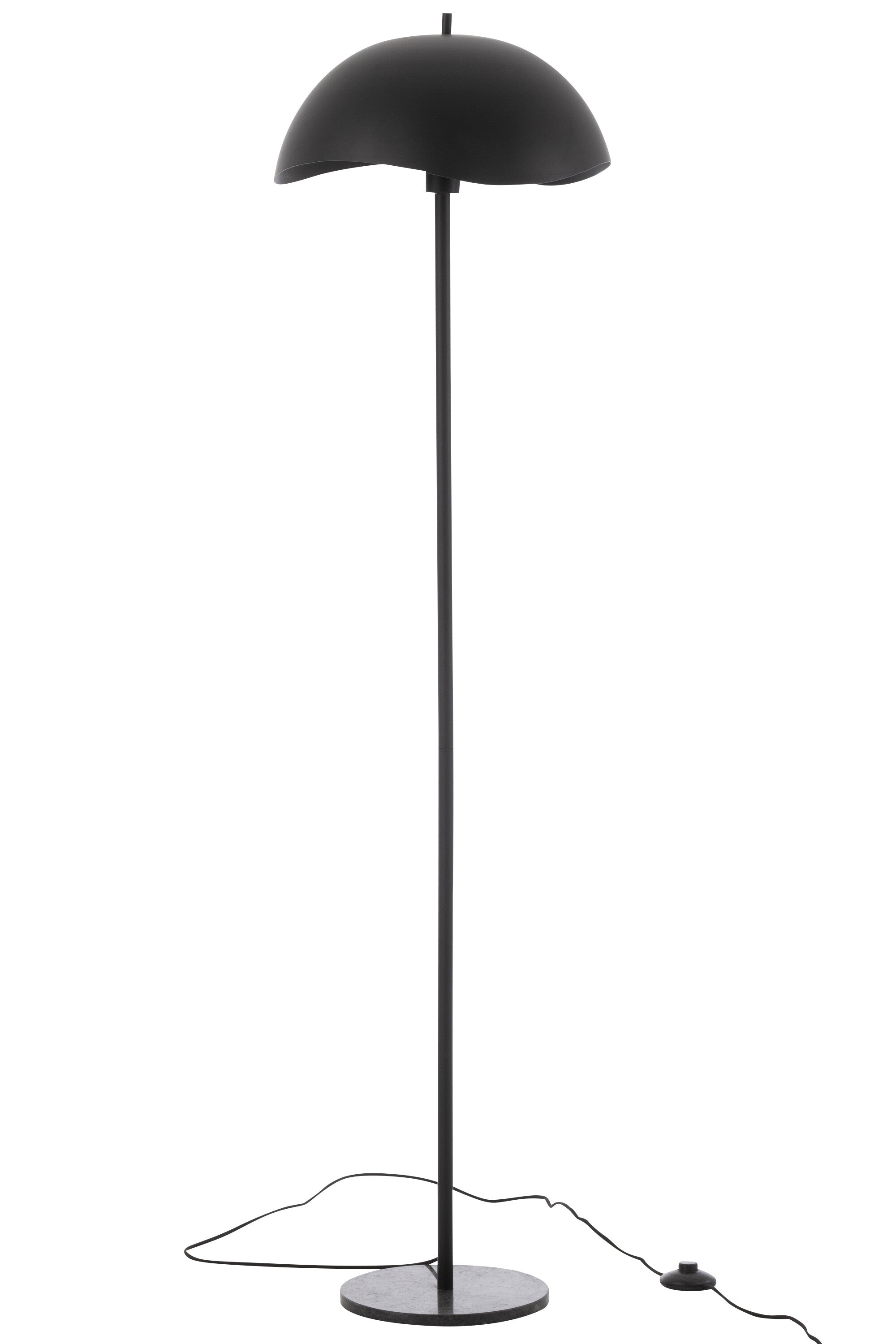 Vloerlamp Metaal/Marmer Zwart - J-LINE
