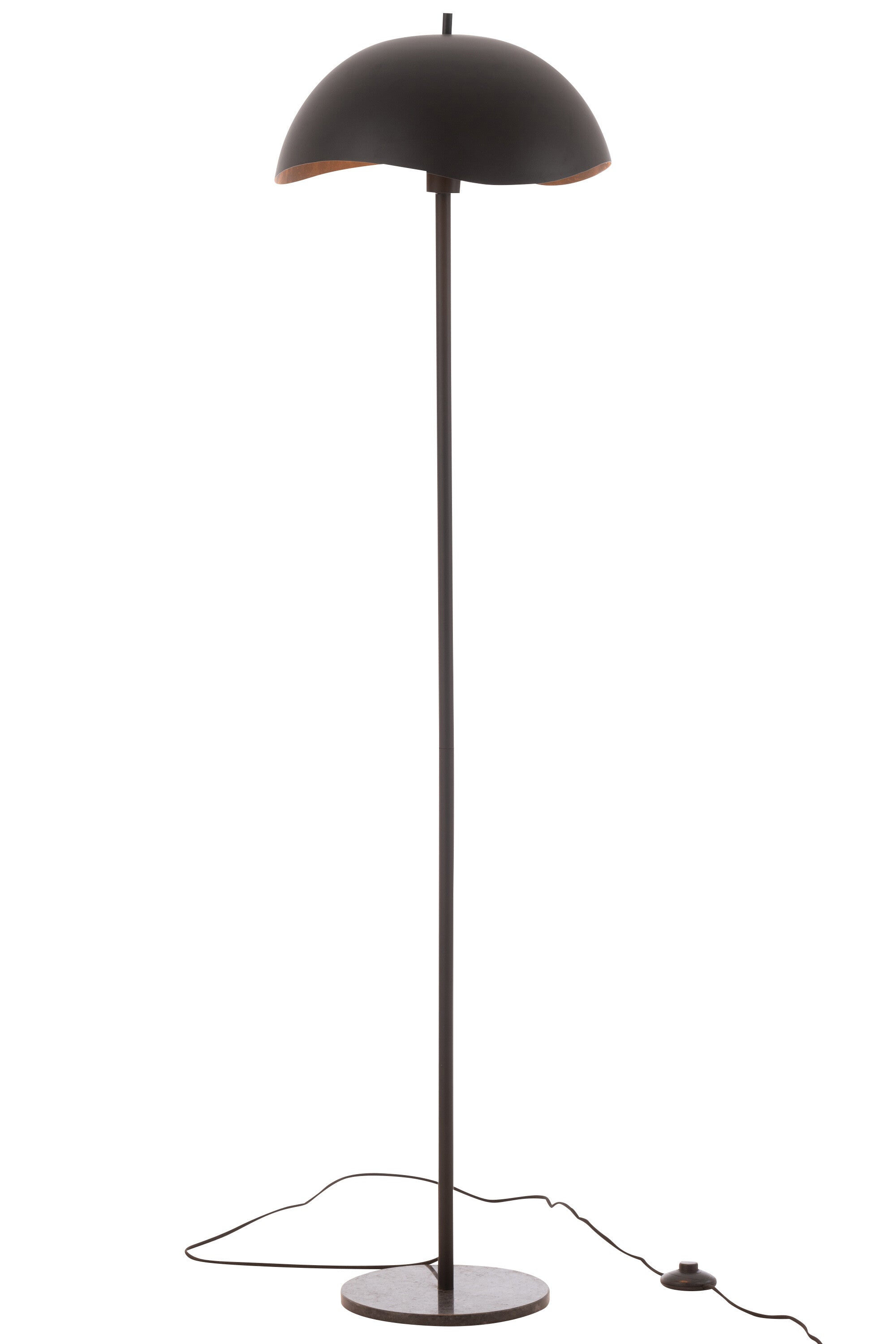 Vloerlamp Metaal/Marmer Zwart - J-LINE