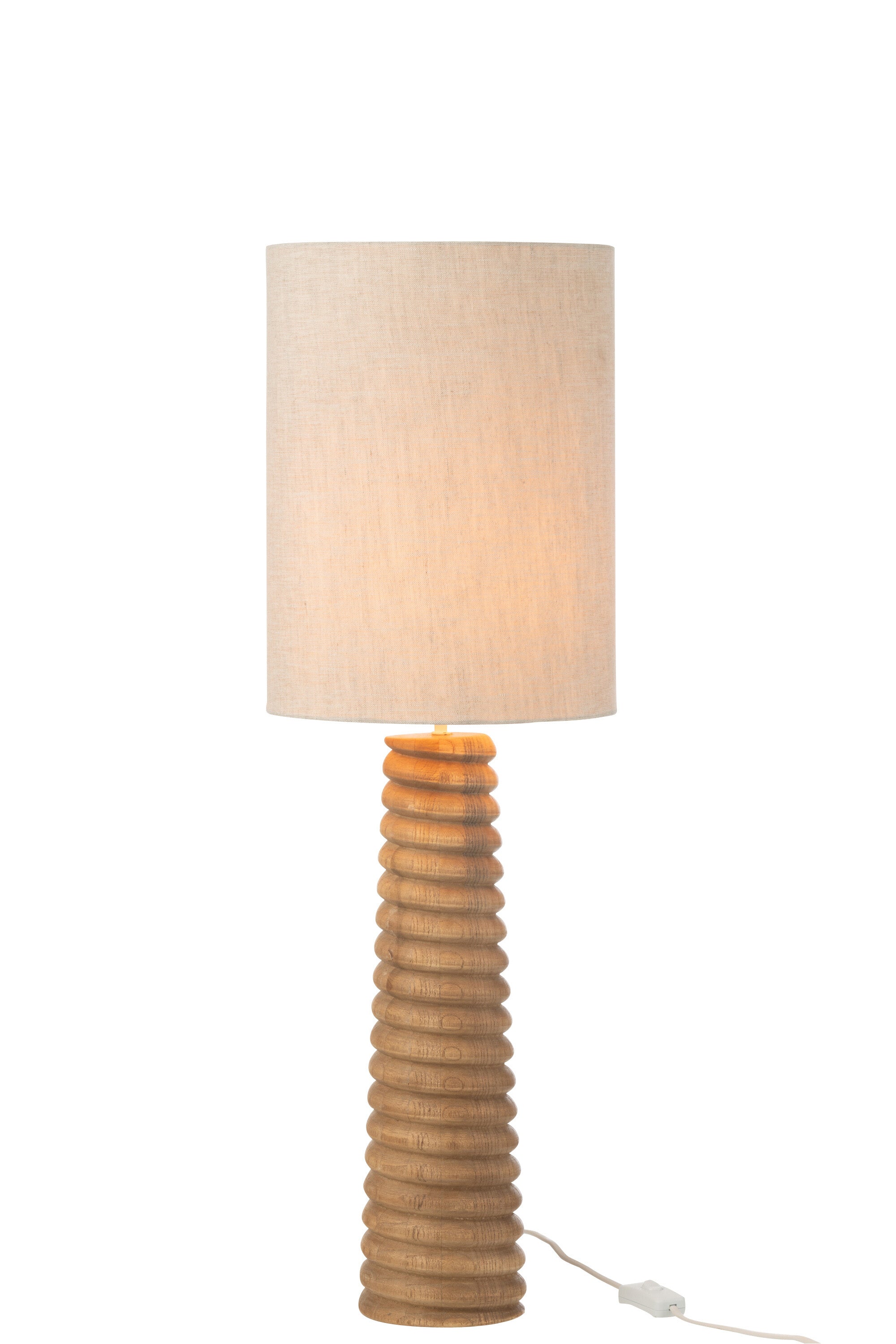 Lampe de table Ailanthus, bois naturel/gris - J-LINE