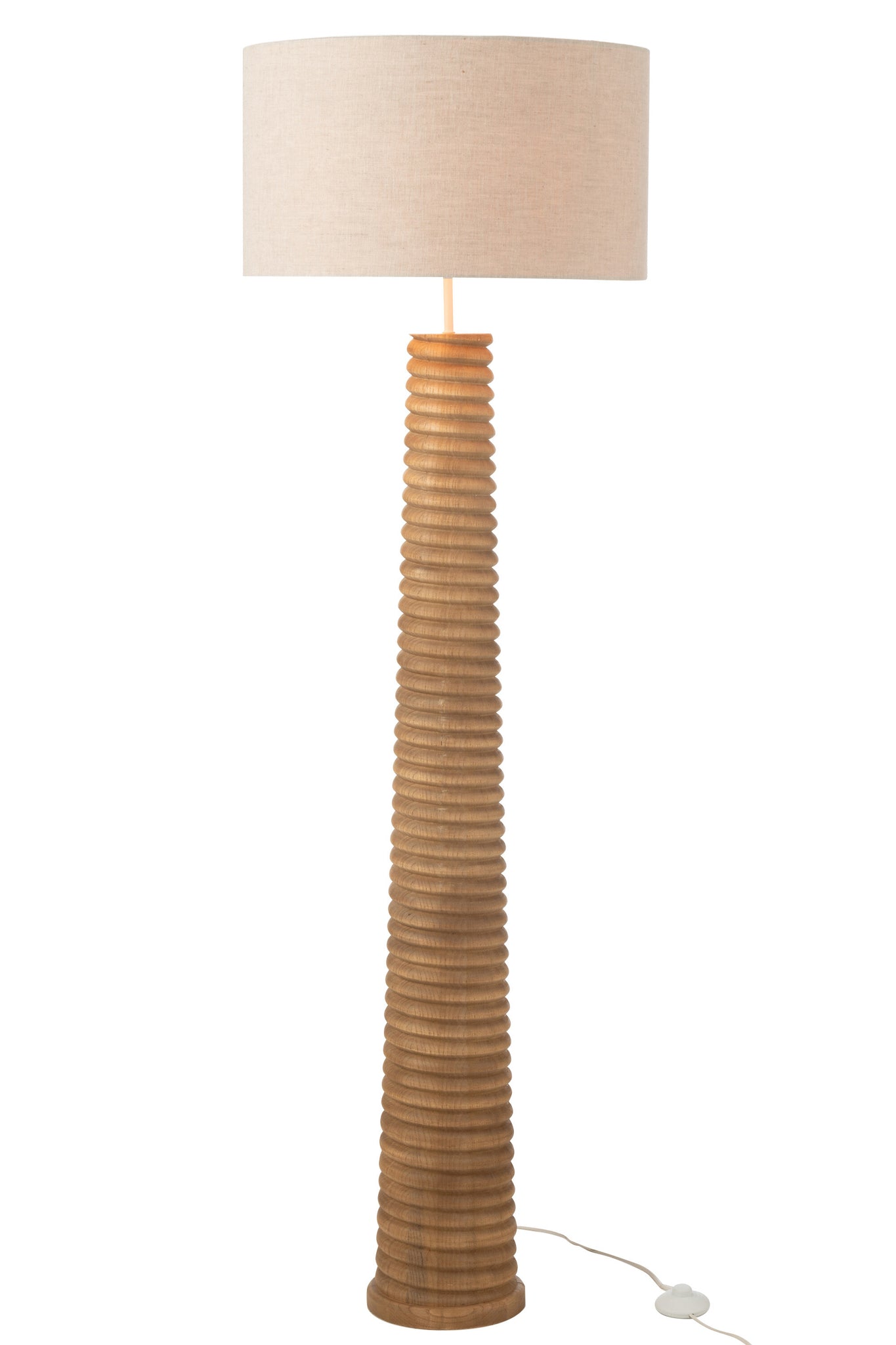 Lampadaire en bois d’ailante naturel/gris - J-LINE