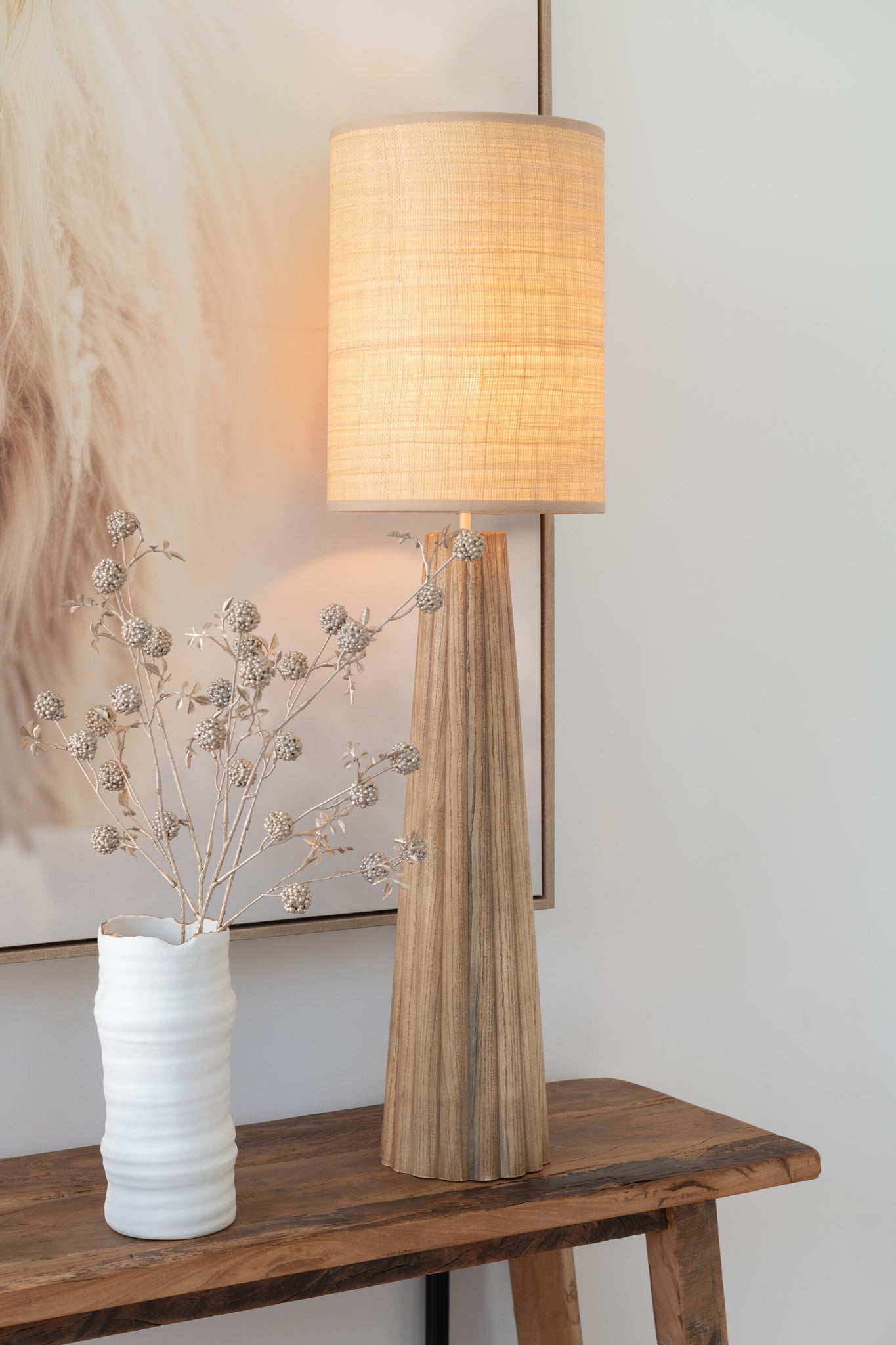 Tafellamp Ailanthus hout S - J-LINE