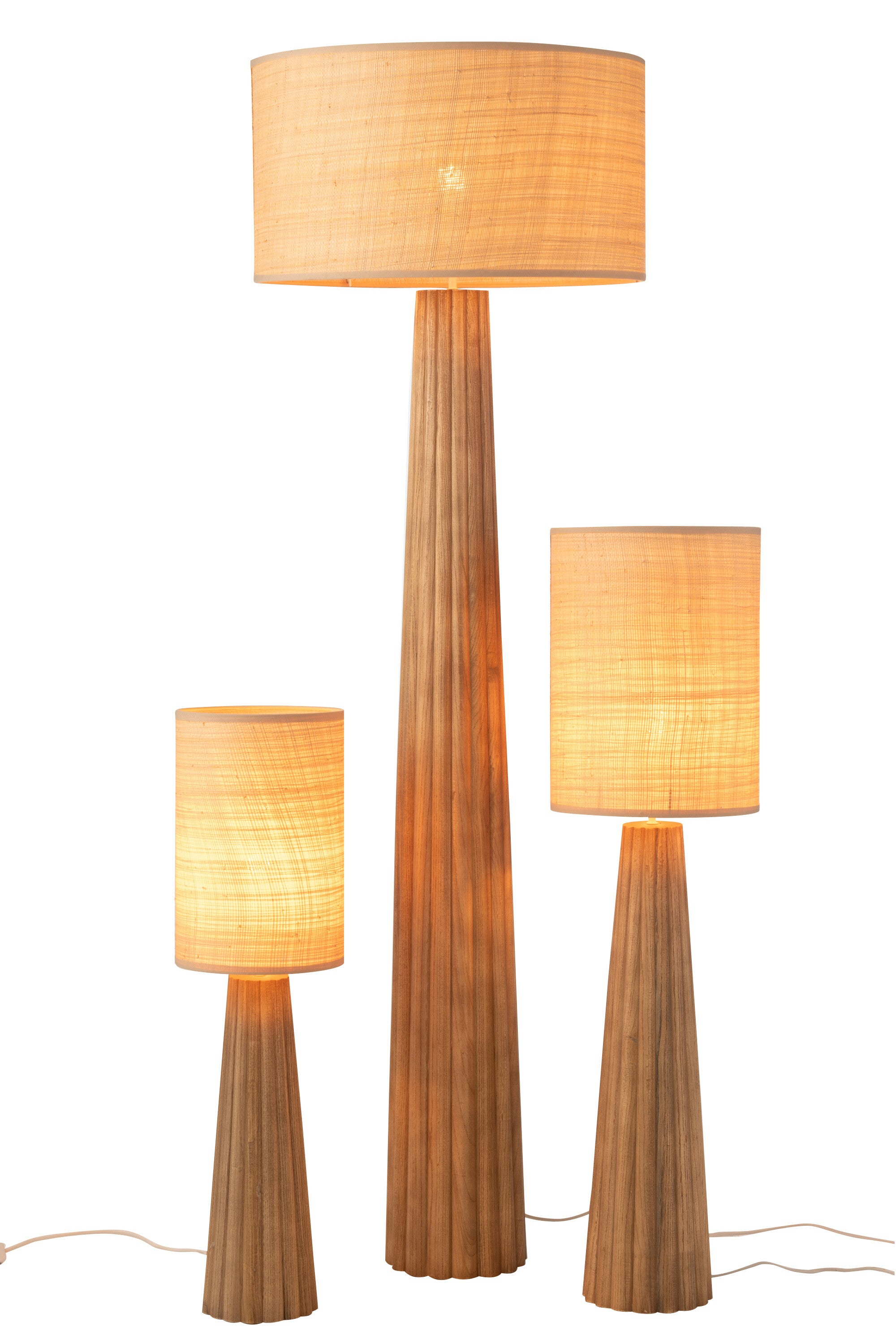 Lampadaire en bois d'Ailanthus naturel - J-LINE