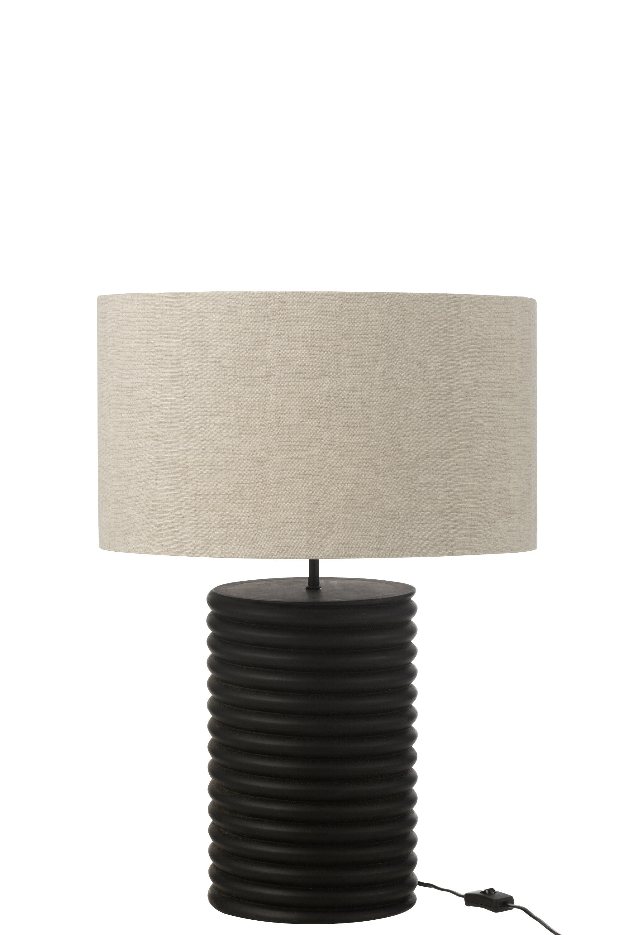 Lampe de table Ailanthus bois noir/gris - J-LINE