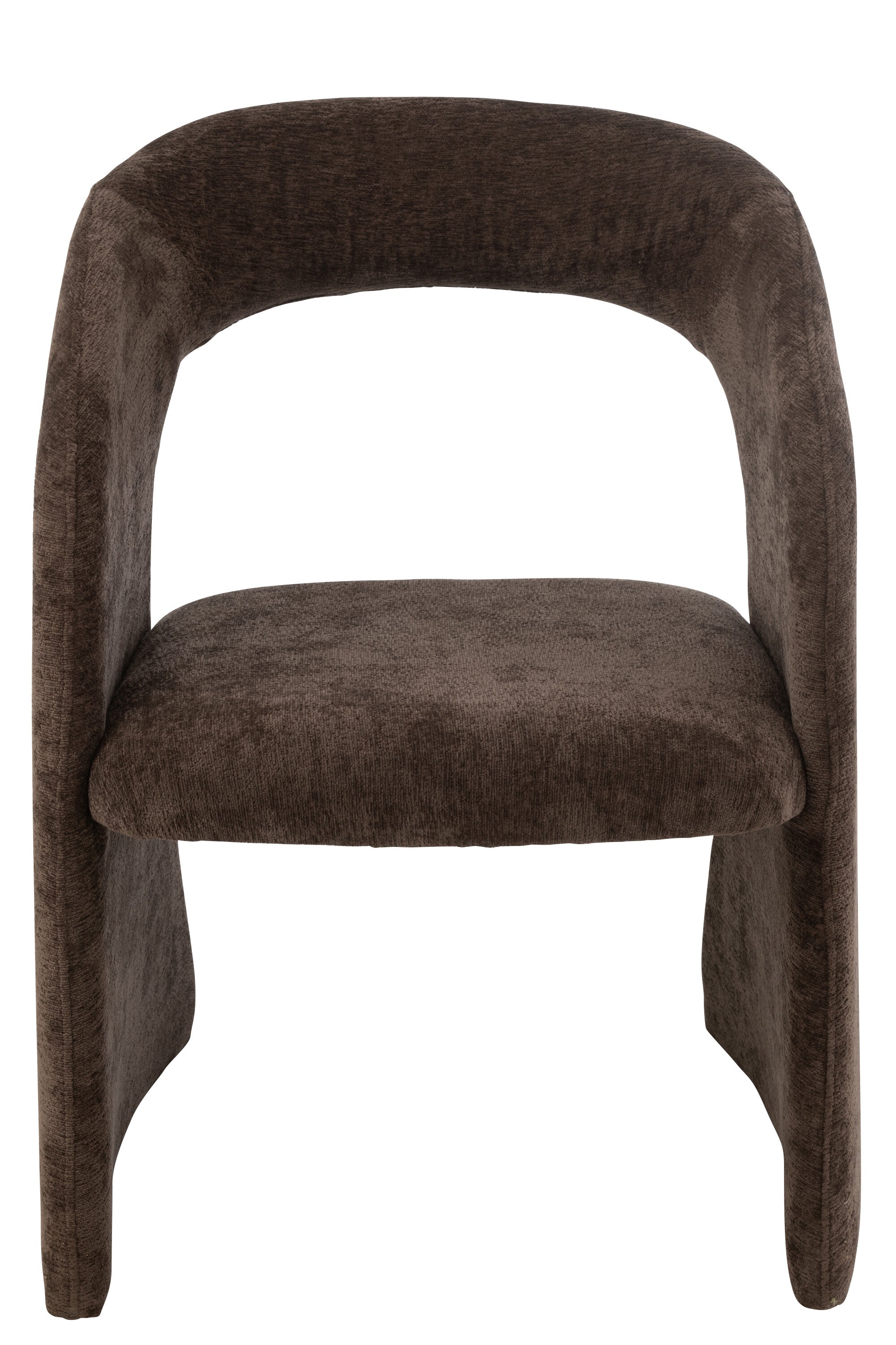 Clubstoel Textiel Donkerbruin - J-LINE