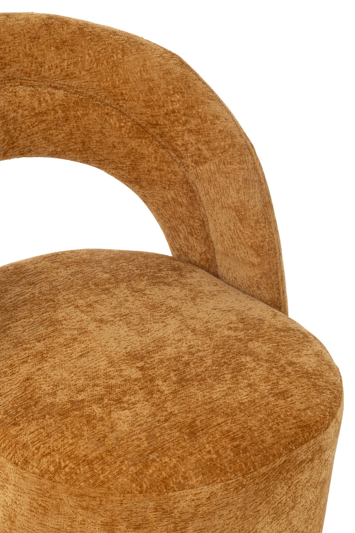 Fauteuil d’appoint textile ocre - J-LINE