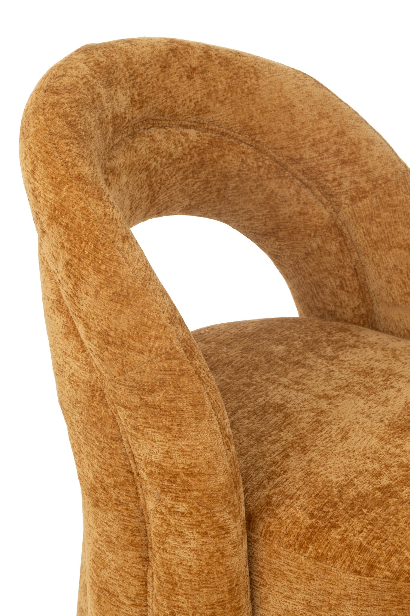 Fauteuil d’appoint textile ocre - J-LINE