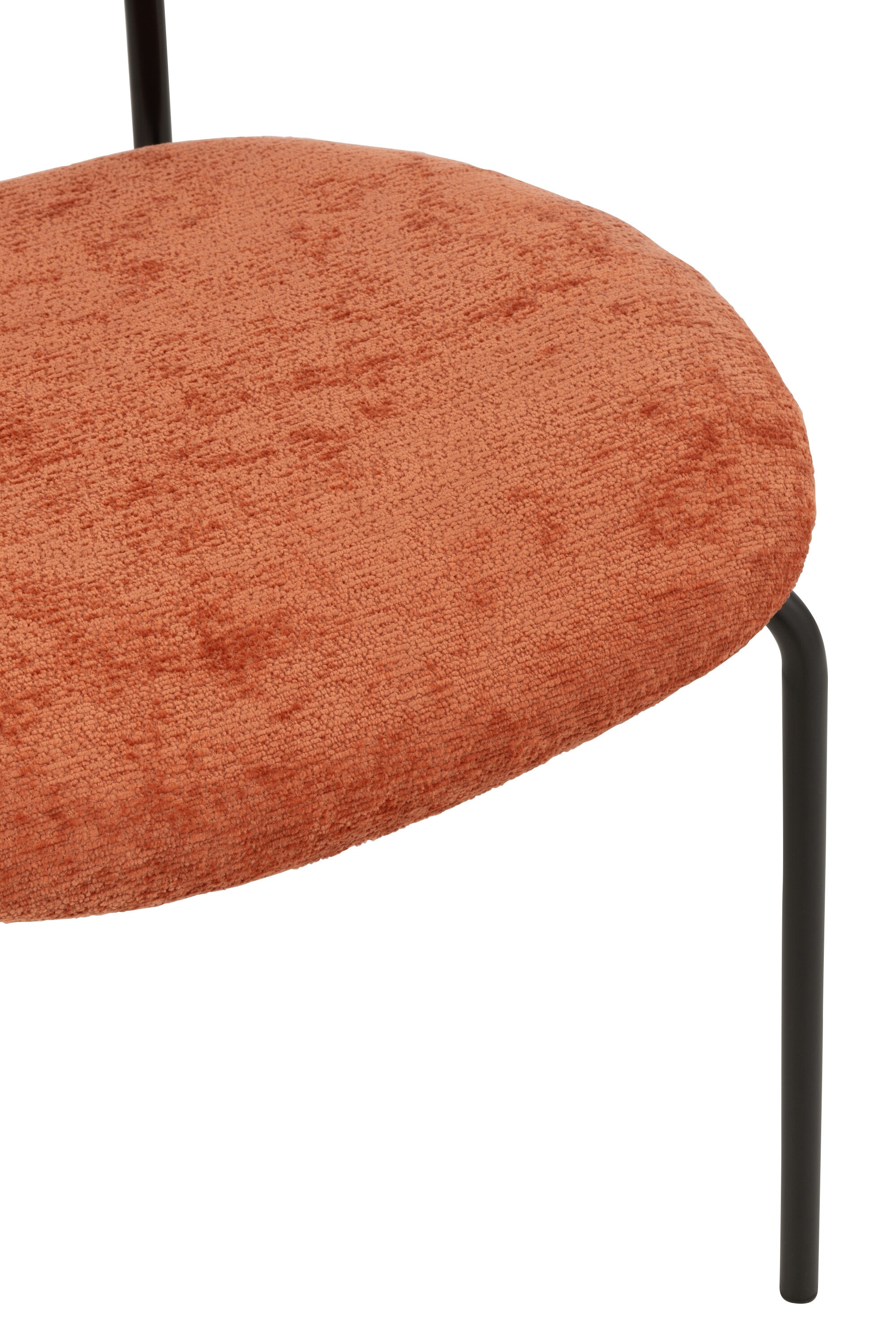 Chaise de salle à manger textile/métal orange rouille - J-LINE