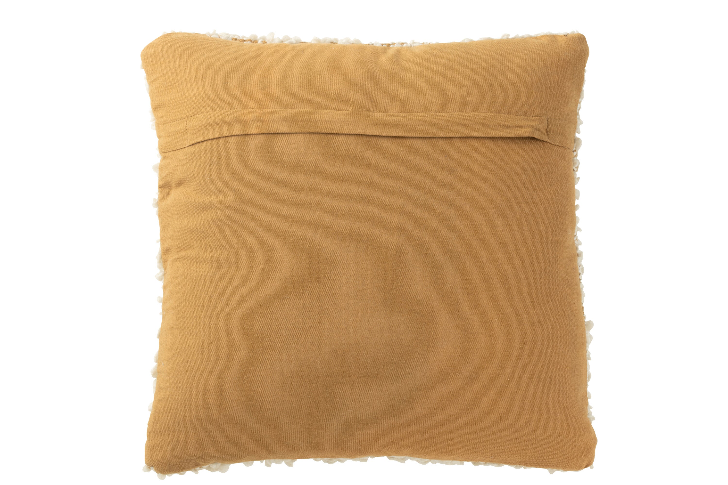 Kussen Bouclé Katoen/Polyester Kameel/Crème - J-LINE