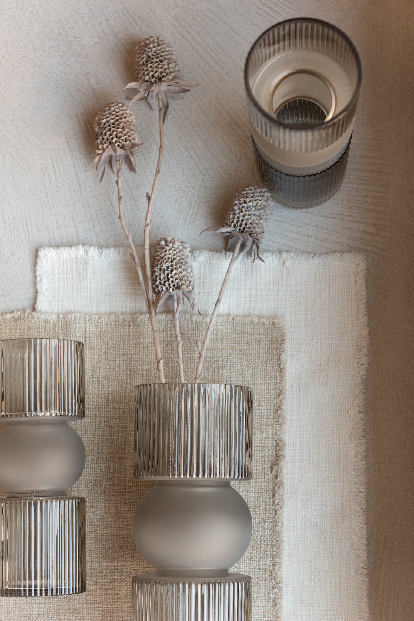 Vase/Bougeoir/Bocal à bonbons Gris S - J-Line