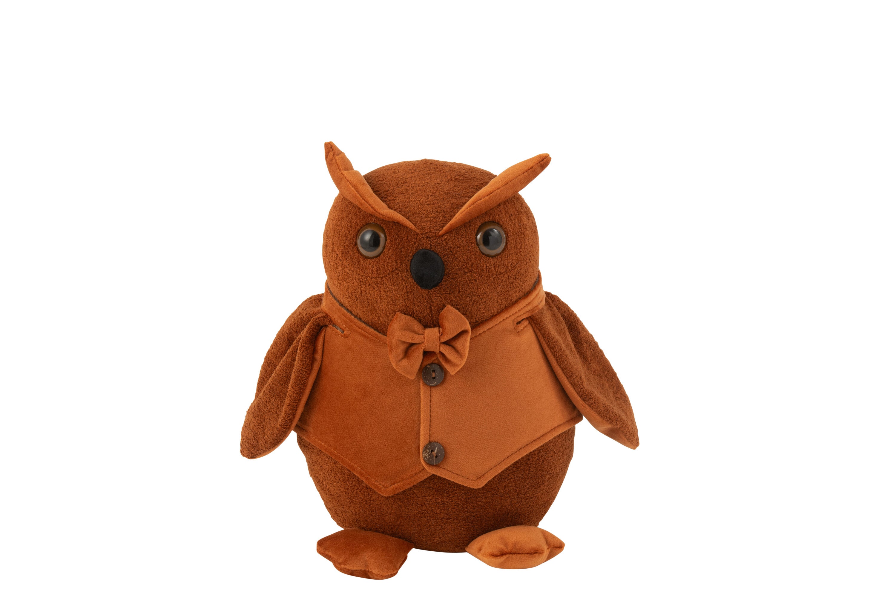 Deurstopper Uil Bouclé/Velvet Cognac - J-LINE