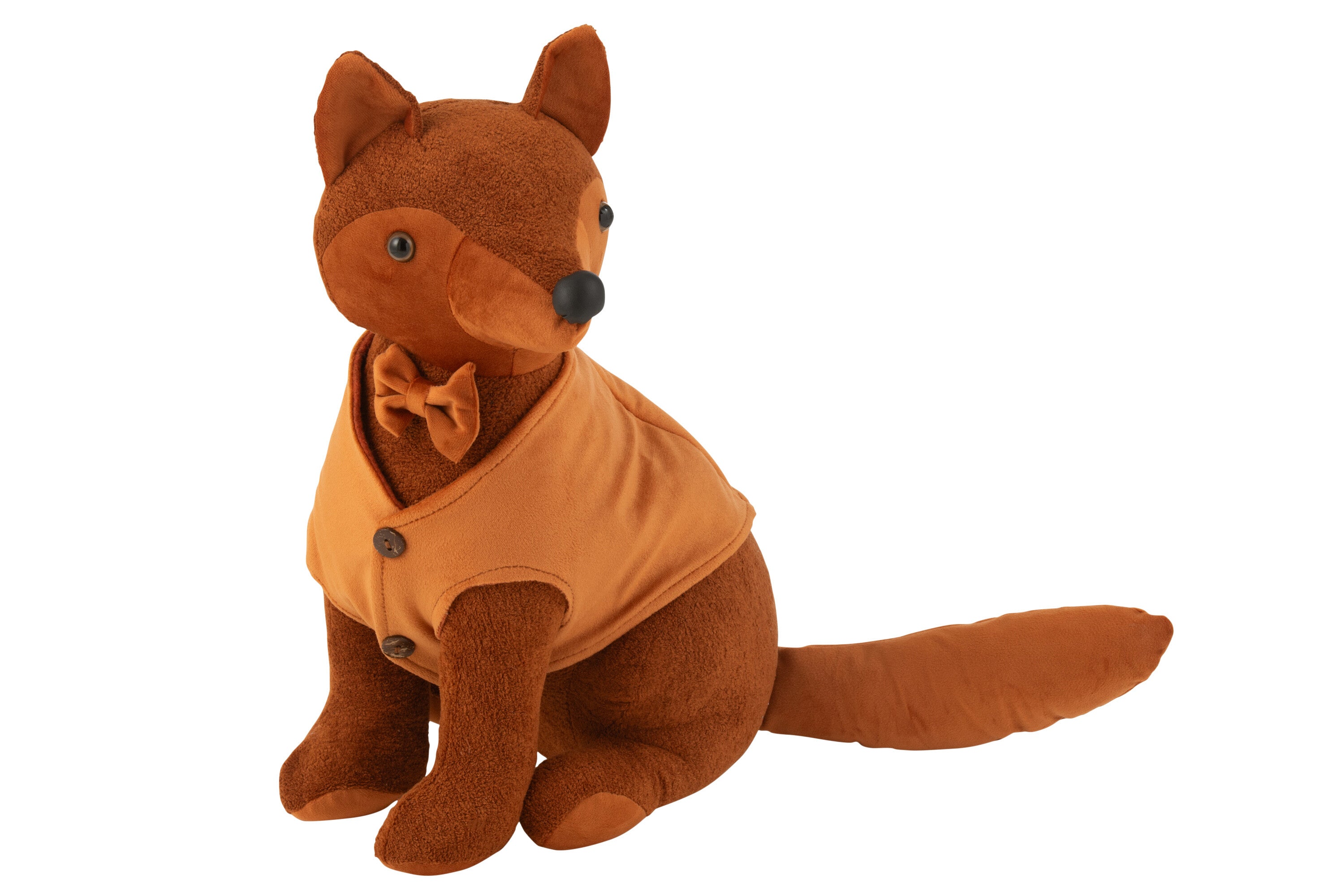 Deurstopper Uil Bouclé/Velvet Cognac - J-LINE