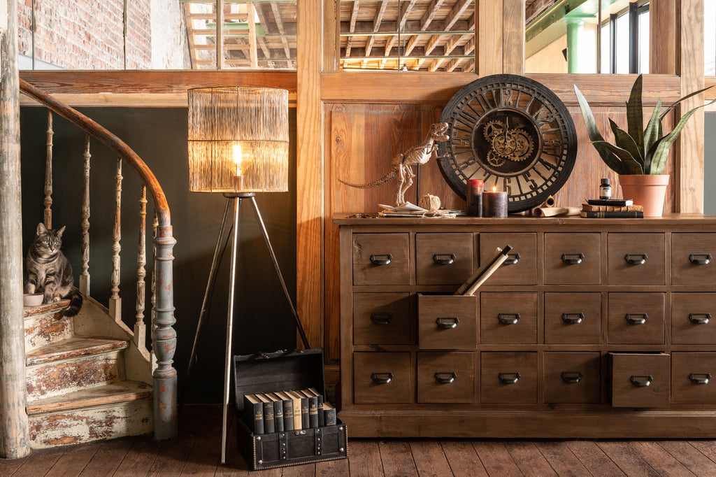 Lampadaire Métal Marron Antique L - J-LINE