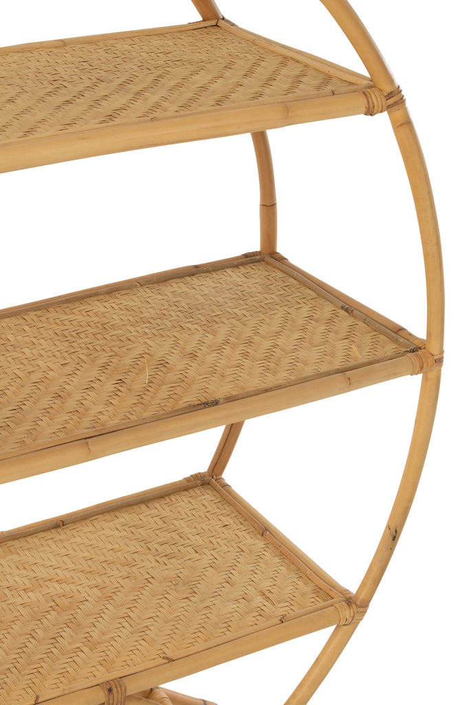 Boekenrek Rotan Natuurlijk - J-LINE