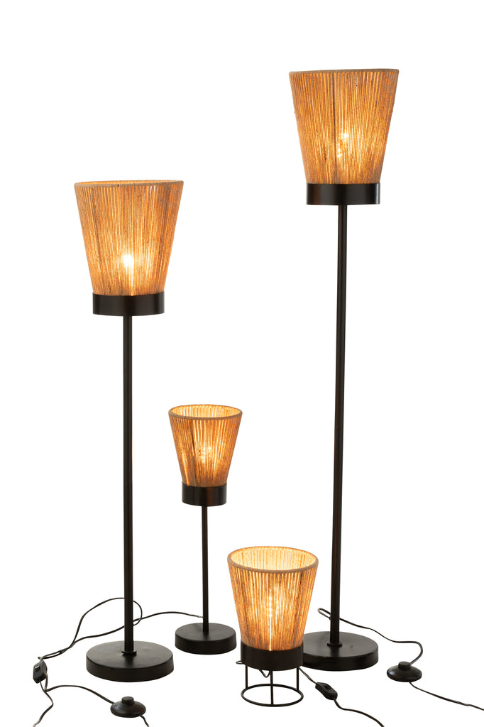 Lampadaire Luna en jute beige L - J-LINE