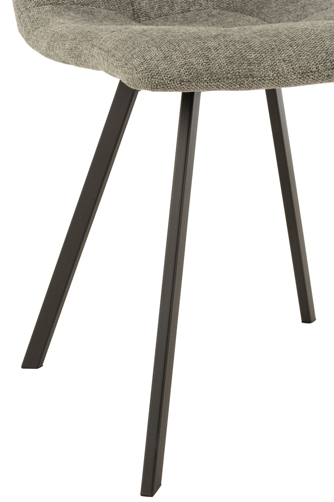 Stoel Babette Textiel/Metaal Grijs - J-LINE