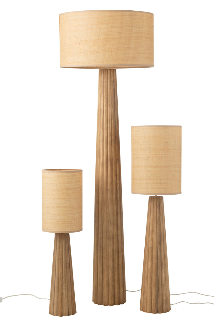 Lampadaire en bois d'Ailanthus naturel - J-LINE