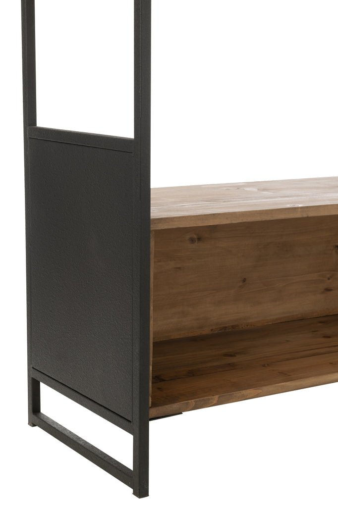 Rek Rustik Gerecycled Hout/Metaal L J-LINE