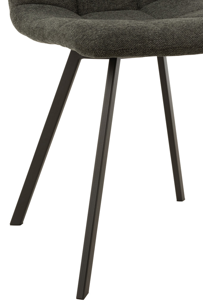 Stoel Babette Textiel/Metaal Donkergrijs - J-LINE