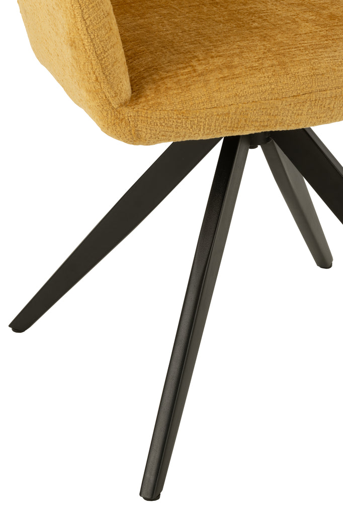Stoel Louna IJzer/Acryl Oker - J-LINE