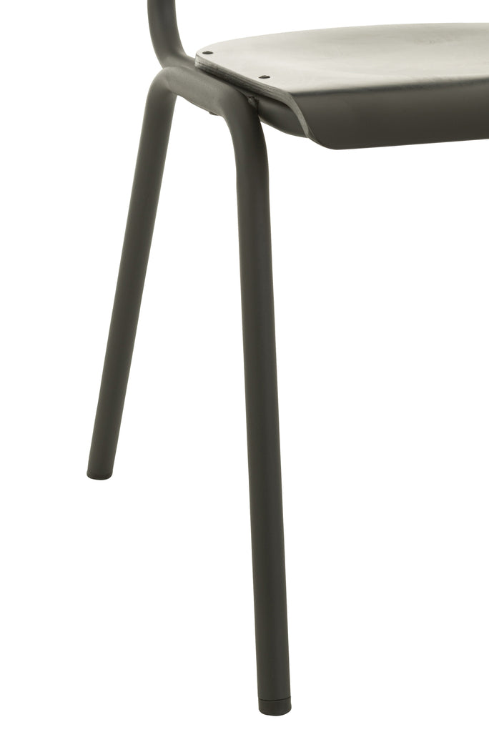 Stoel Hout/Metaal Zwart - J-LINE