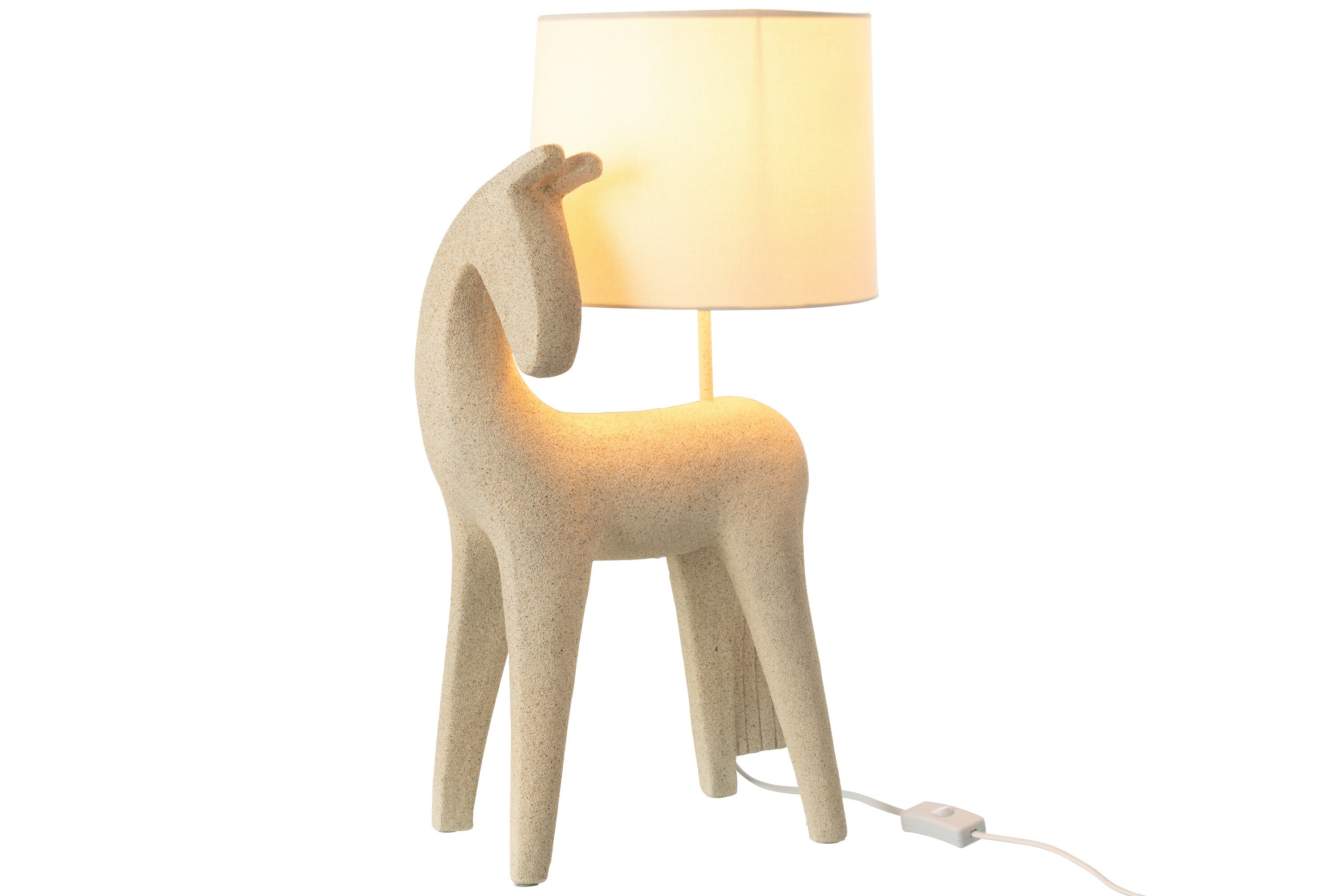Tafellamp Paard Modern Hars Beige - J-LINE