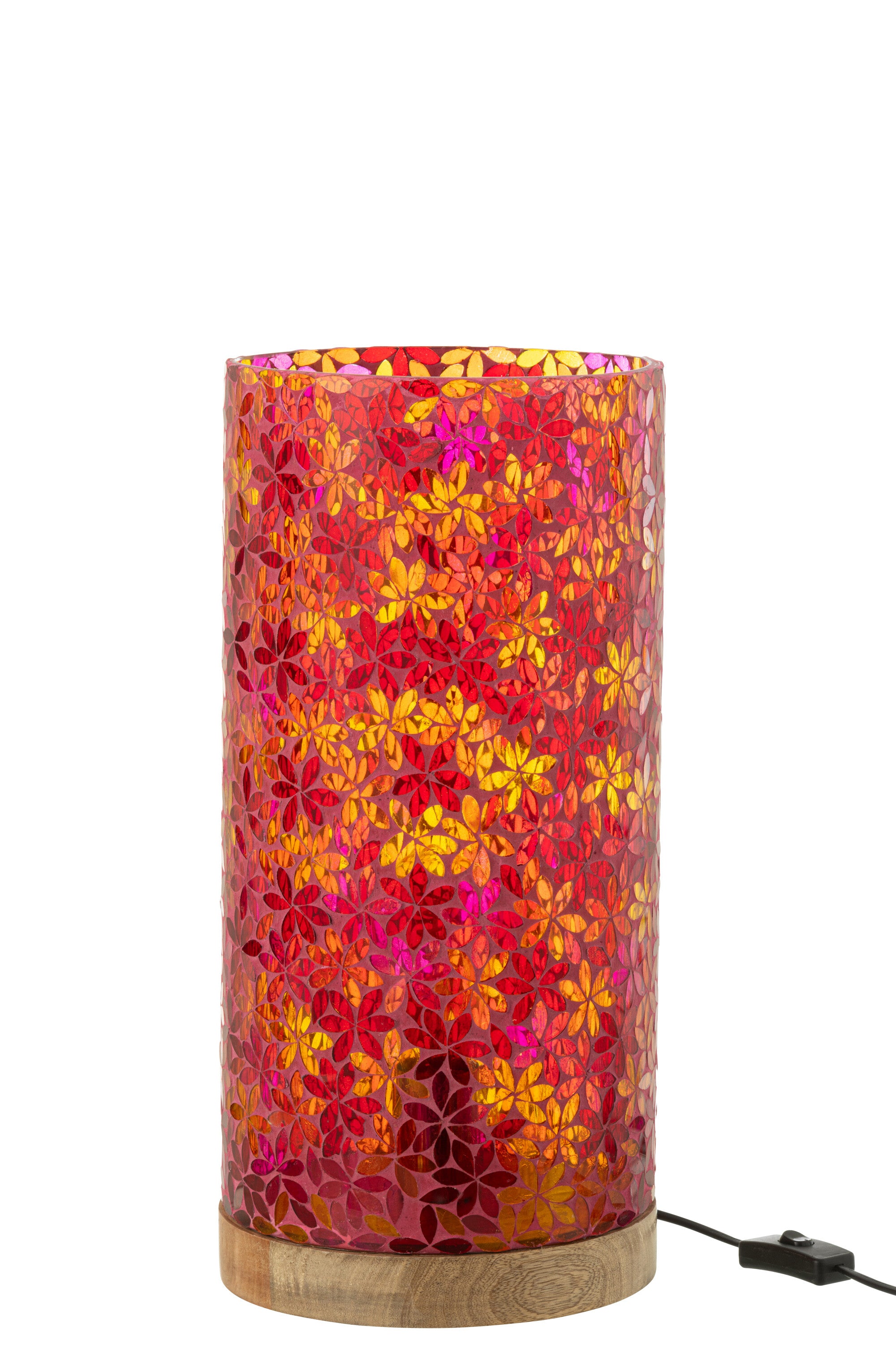 Lampe de table en mosaïque de verre rose L - J-LINE