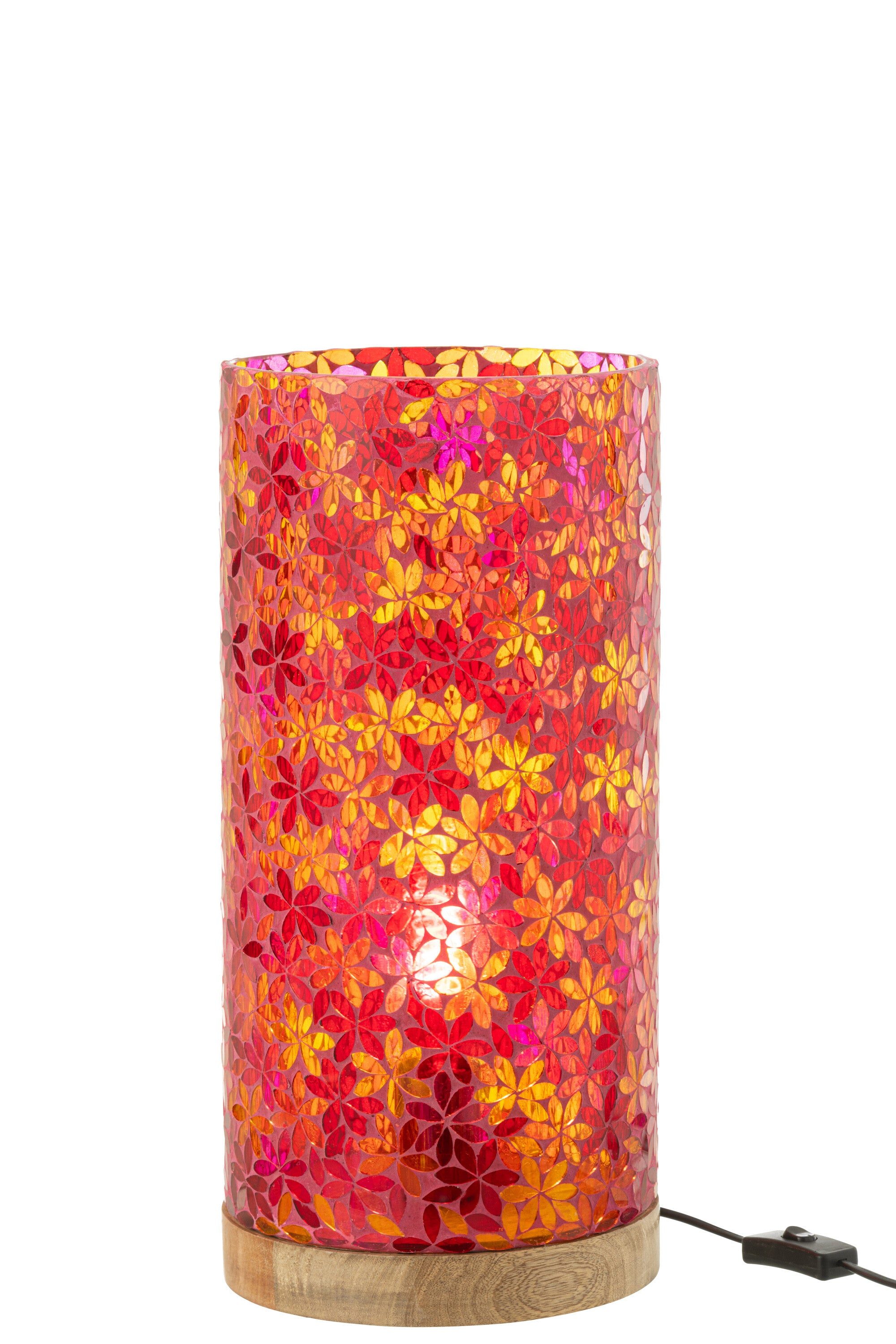 Lampe de table en mosaïque de verre rose L - J-LINE