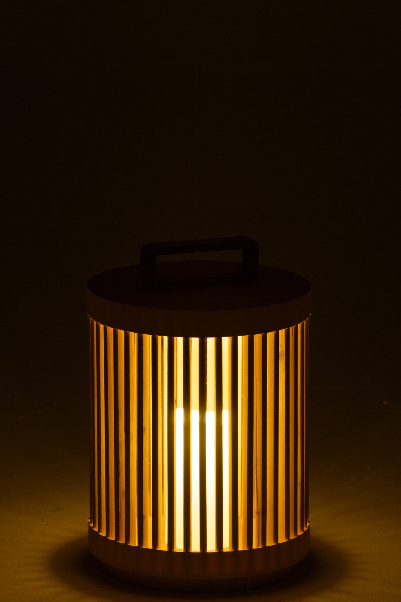 Lampe cylindre bois d’épicéa/LED naturel L - J-LINE