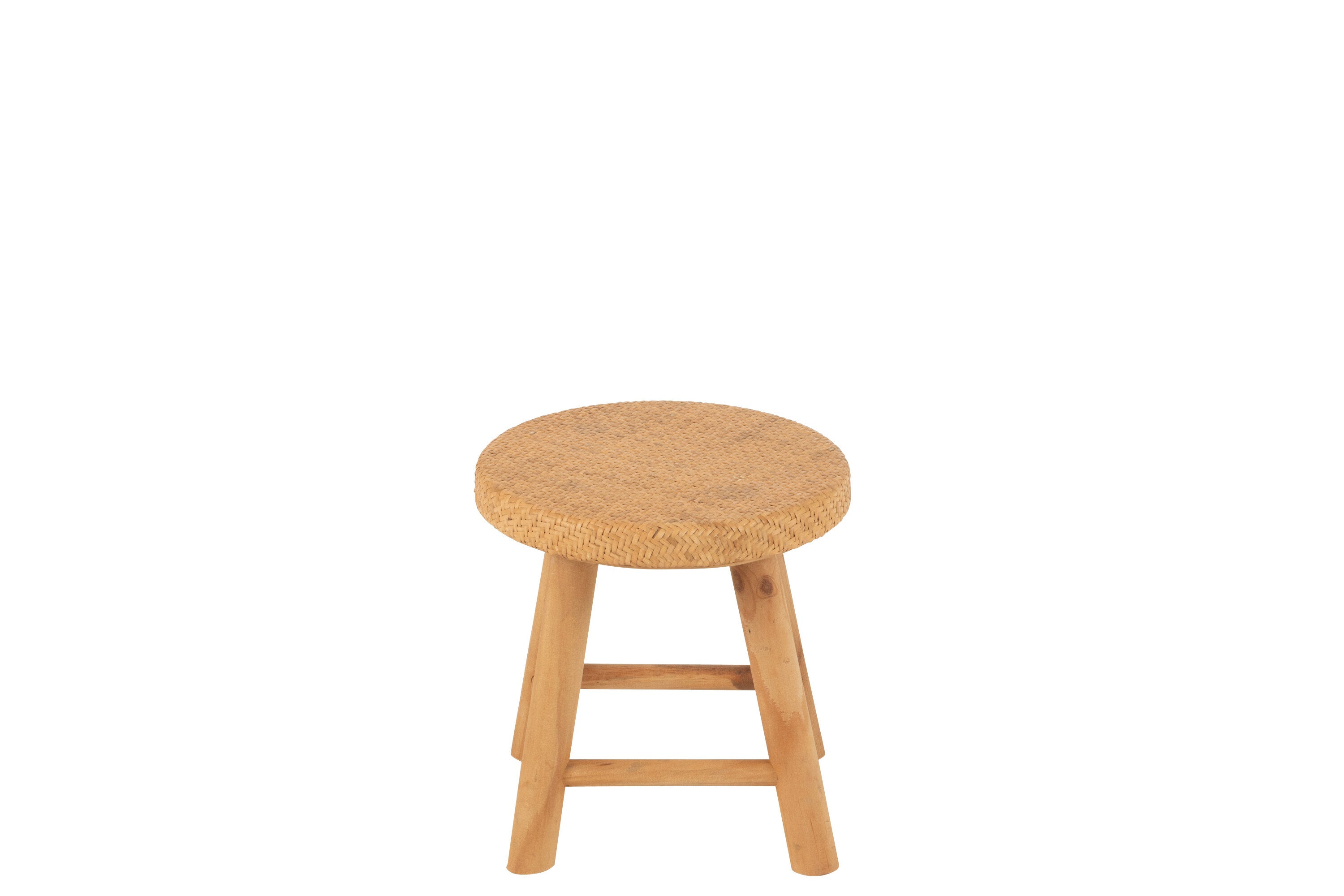 Krukje rond van riet/hout - J-LINE