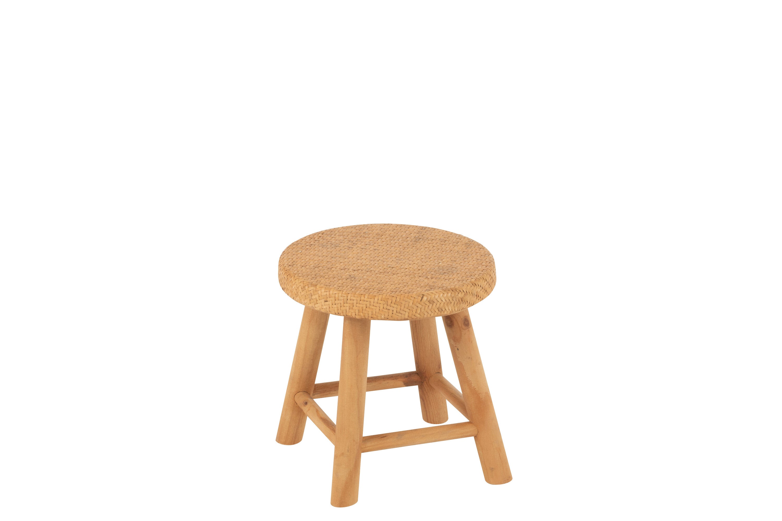 Krukje rond van riet/hout - J-LINE