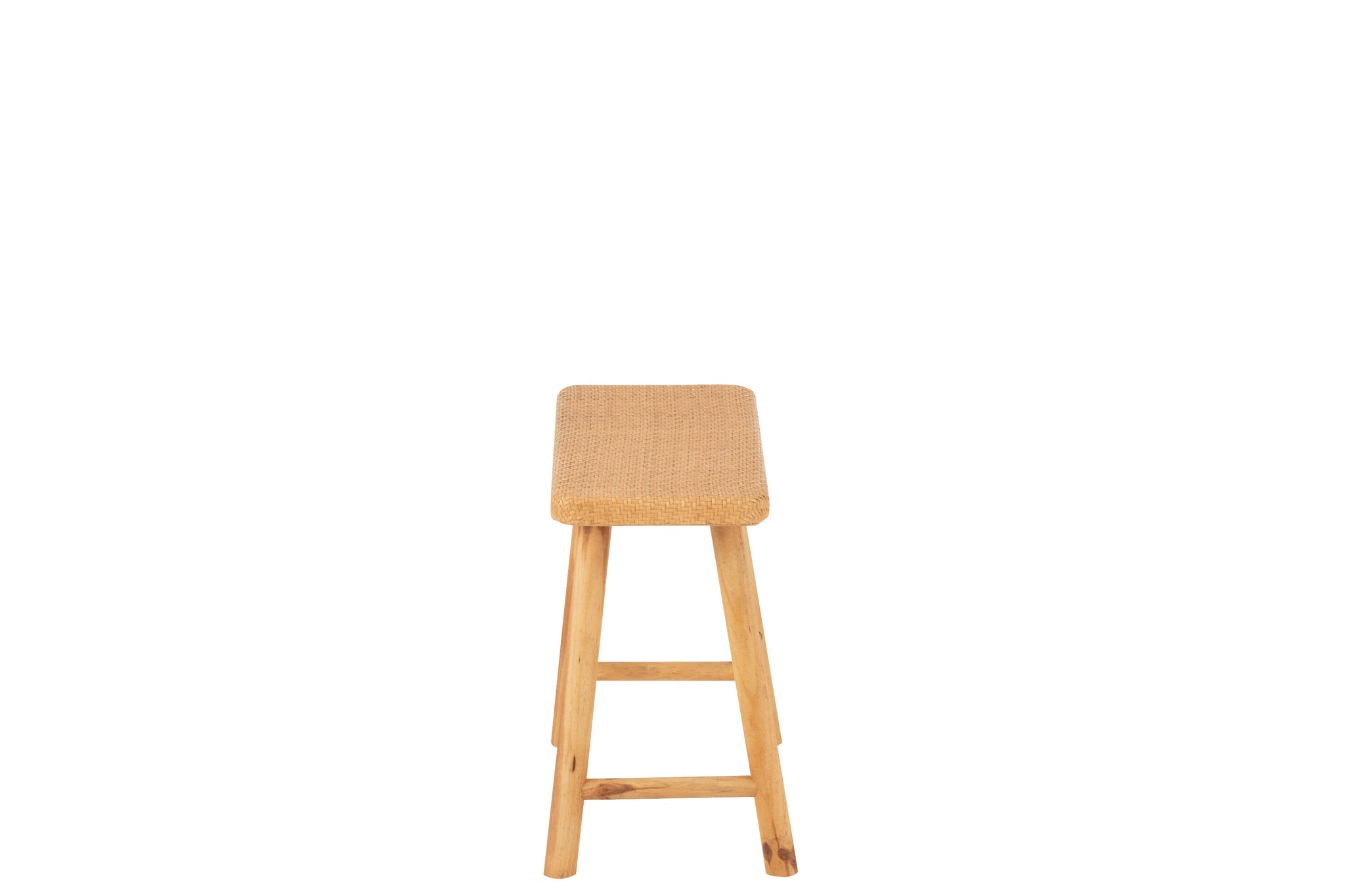 Tabouret Rectangulaire Osier/Bois d’épicéa - J-LINE