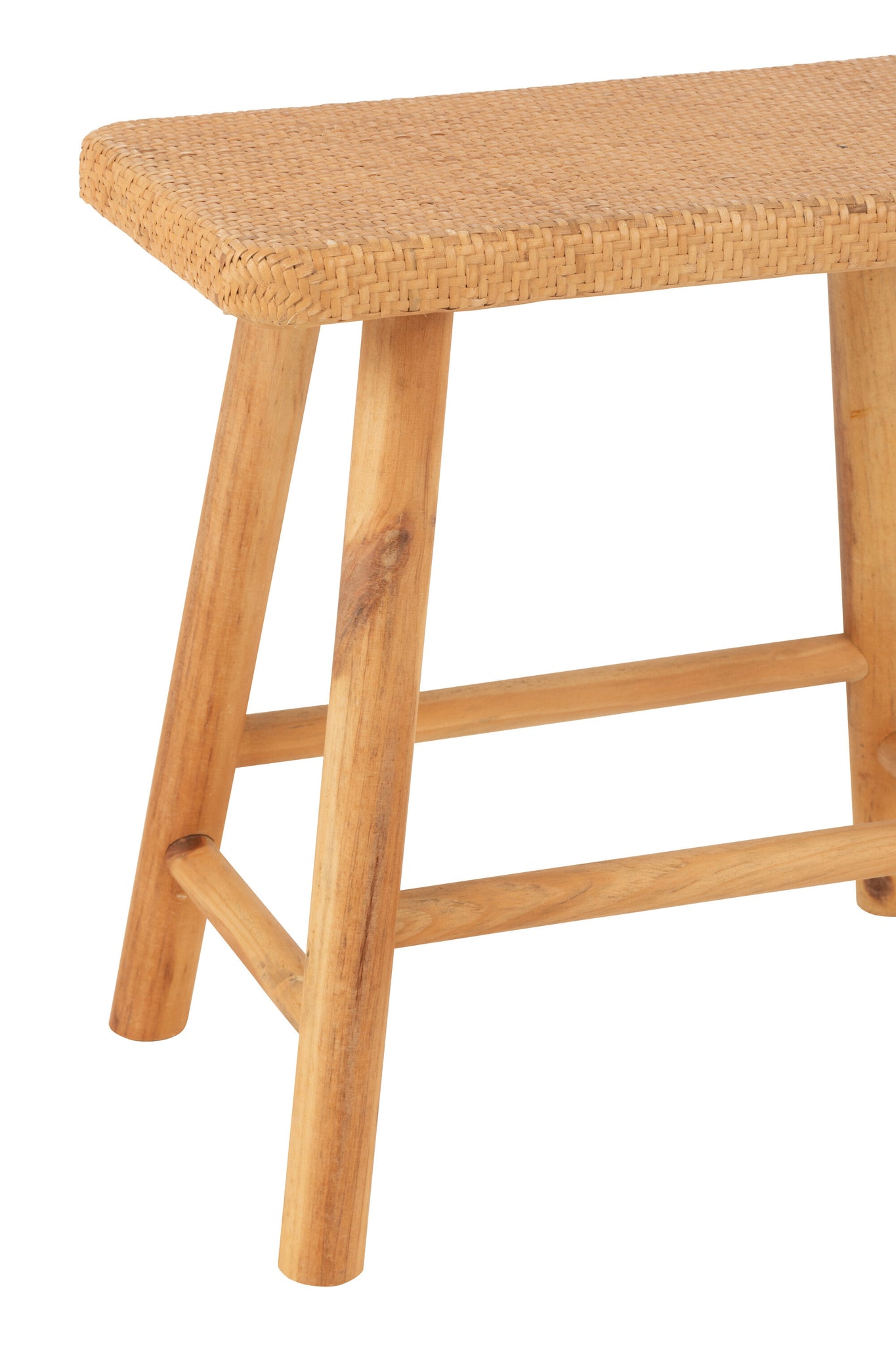 Tabouret Rectangulaire Osier/Bois d’épicéa - J-LINE