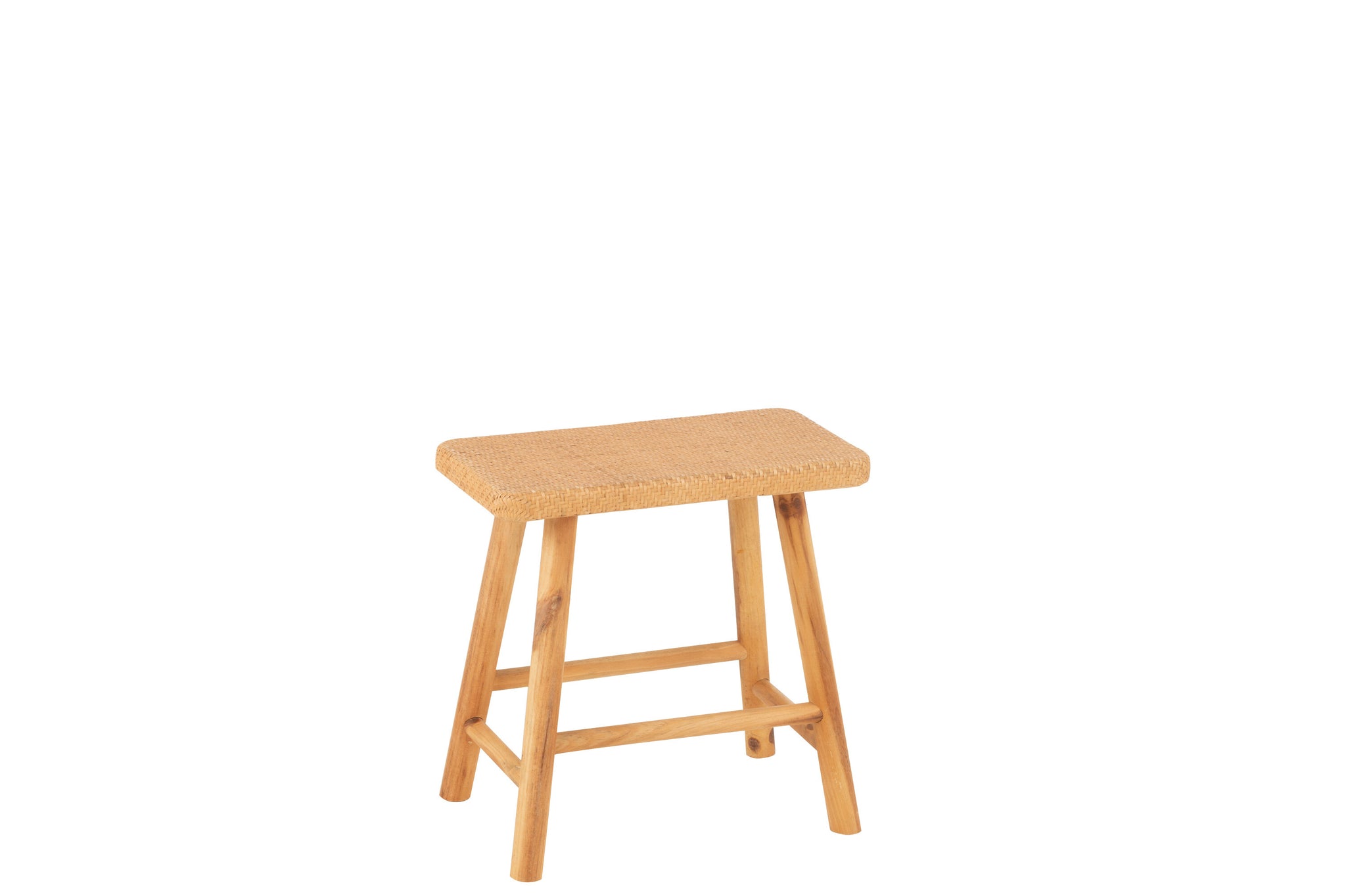 Tabouret Rectangulaire Osier/Bois d’épicéa - J-LINE