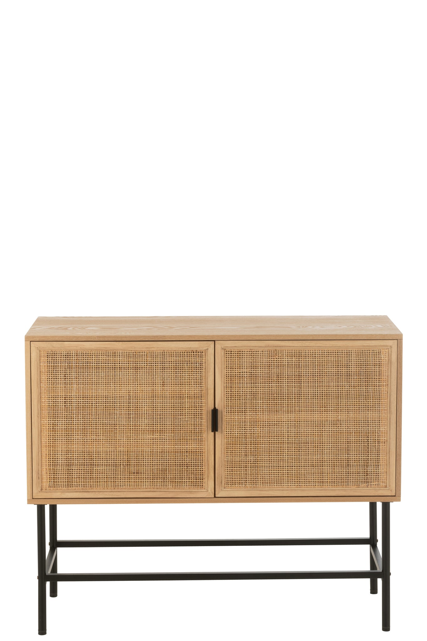 Buffet MDF/métal naturel/noir petit - J-LINE