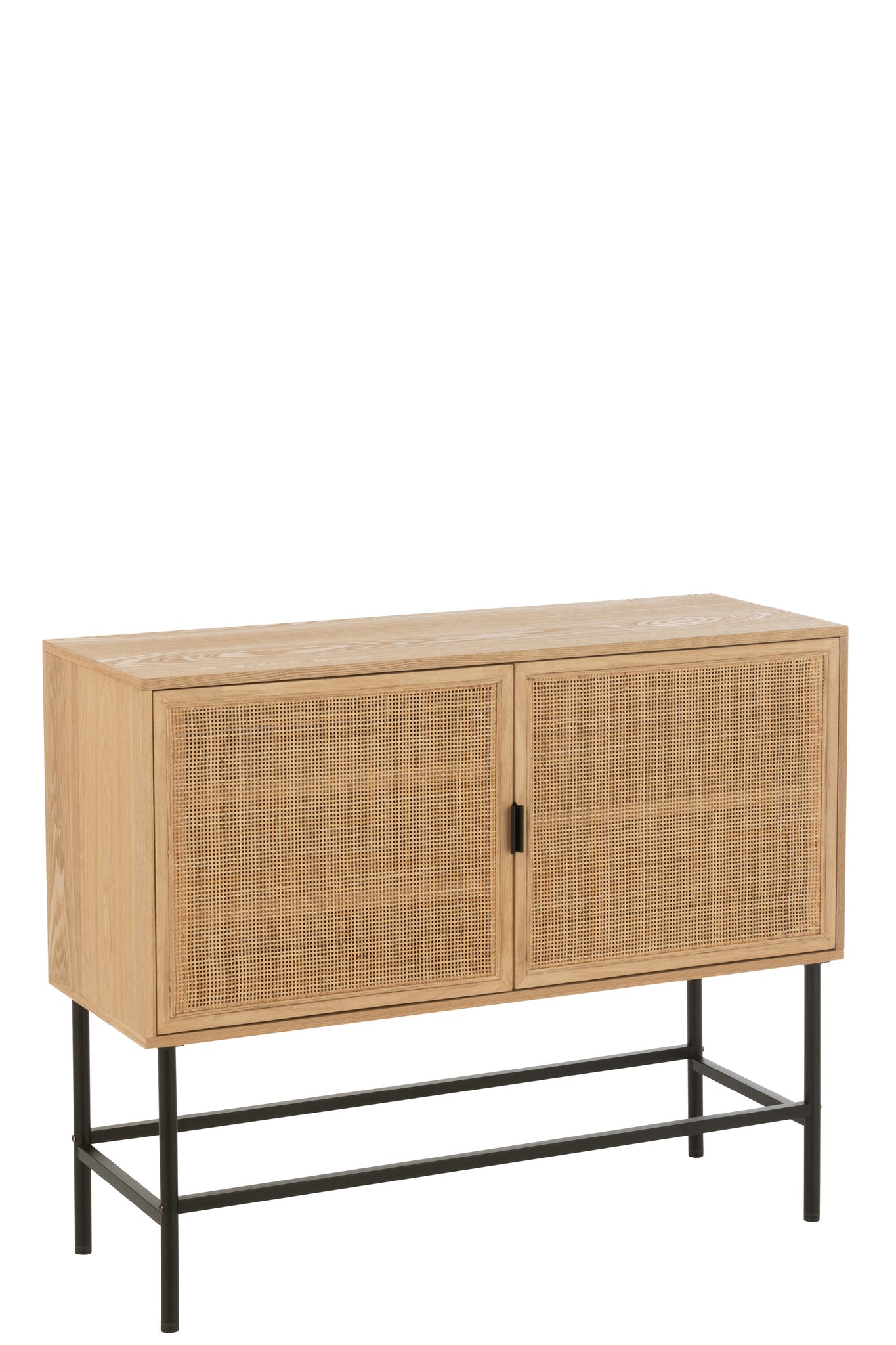 Buffet MDF/métal naturel/noir petit - J-LINE