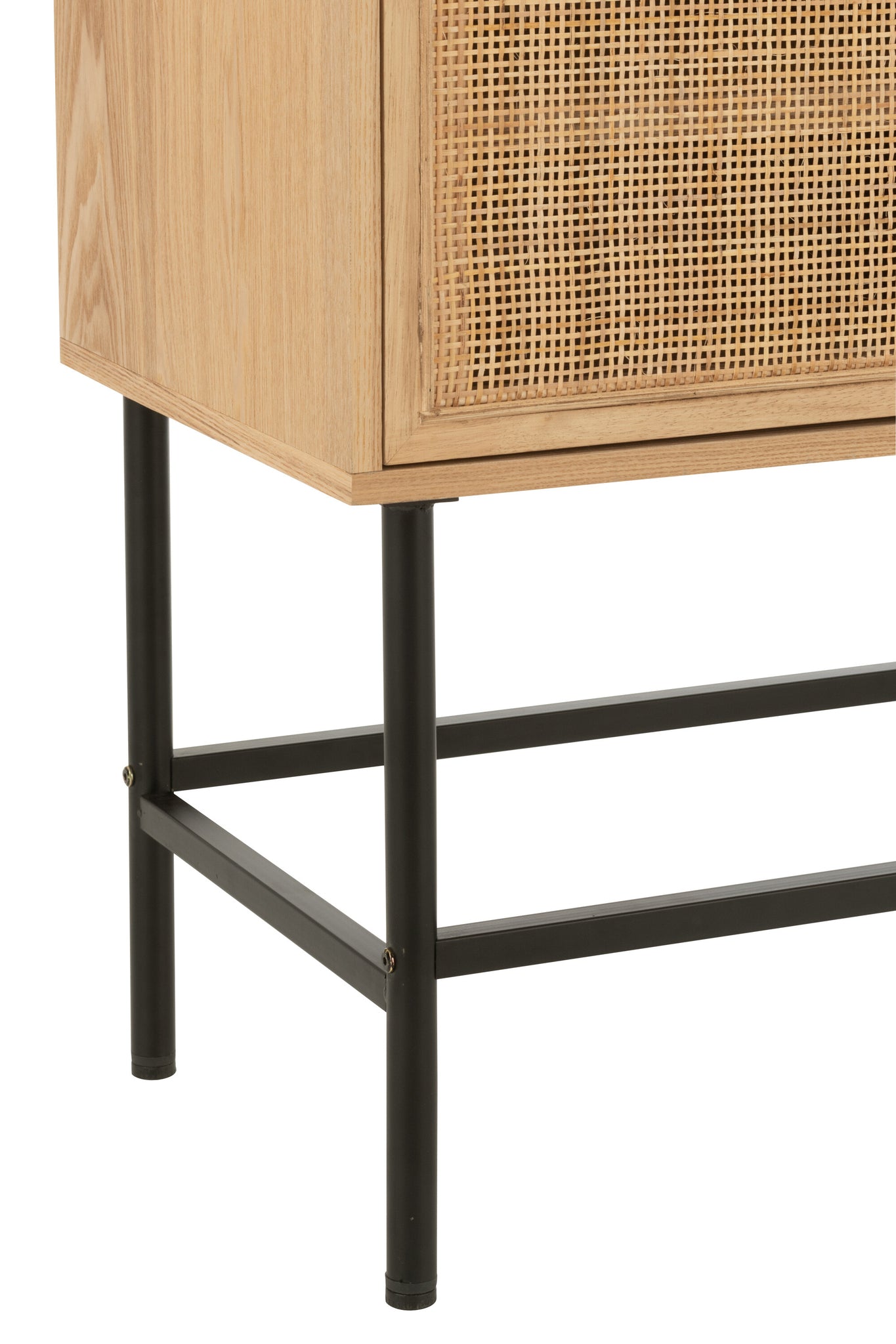 Buffet MDF/métal naturel/noir petit - J-LINE
