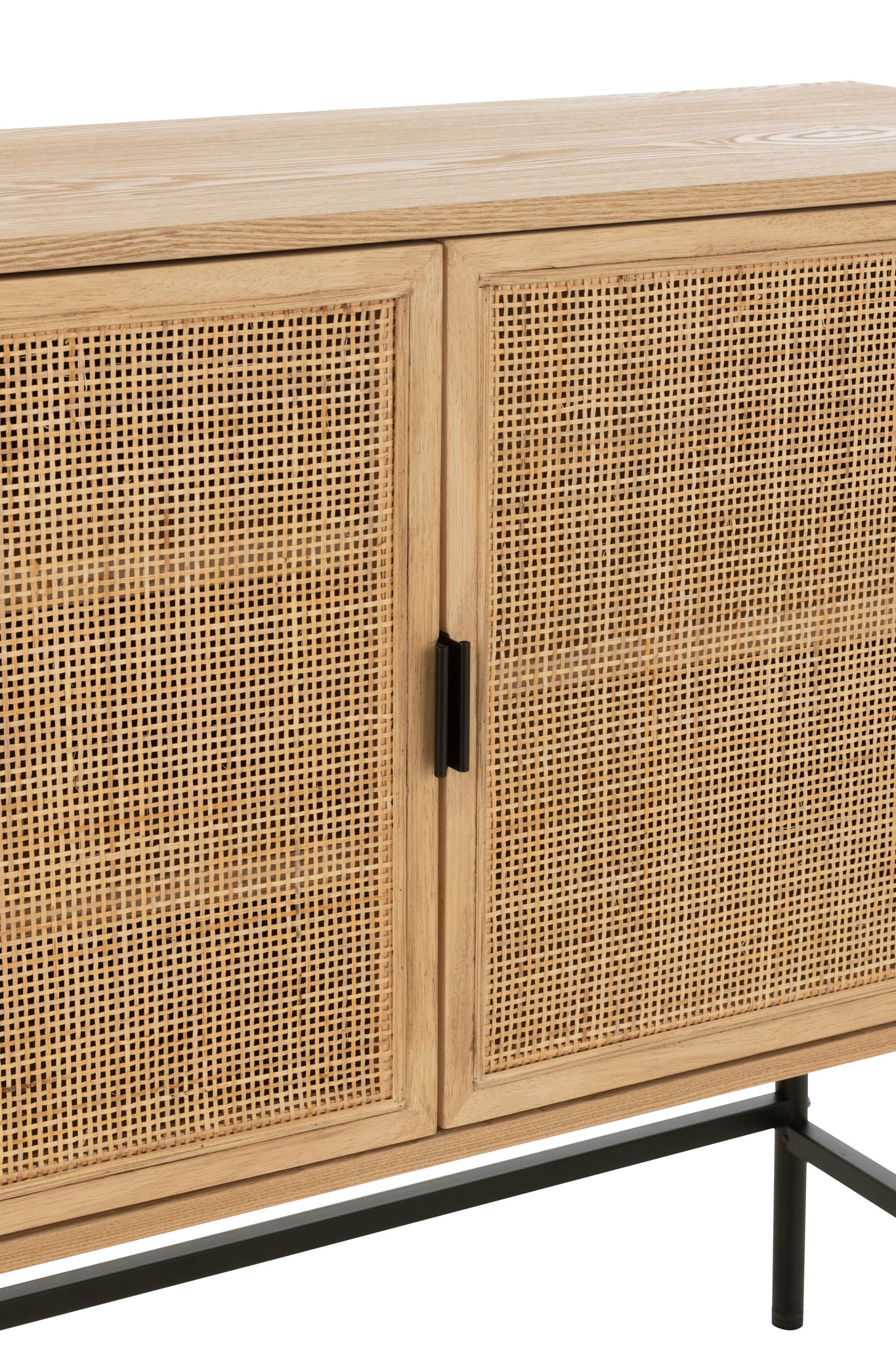 Buffet MDF/métal naturel/noir petit - J-LINE
