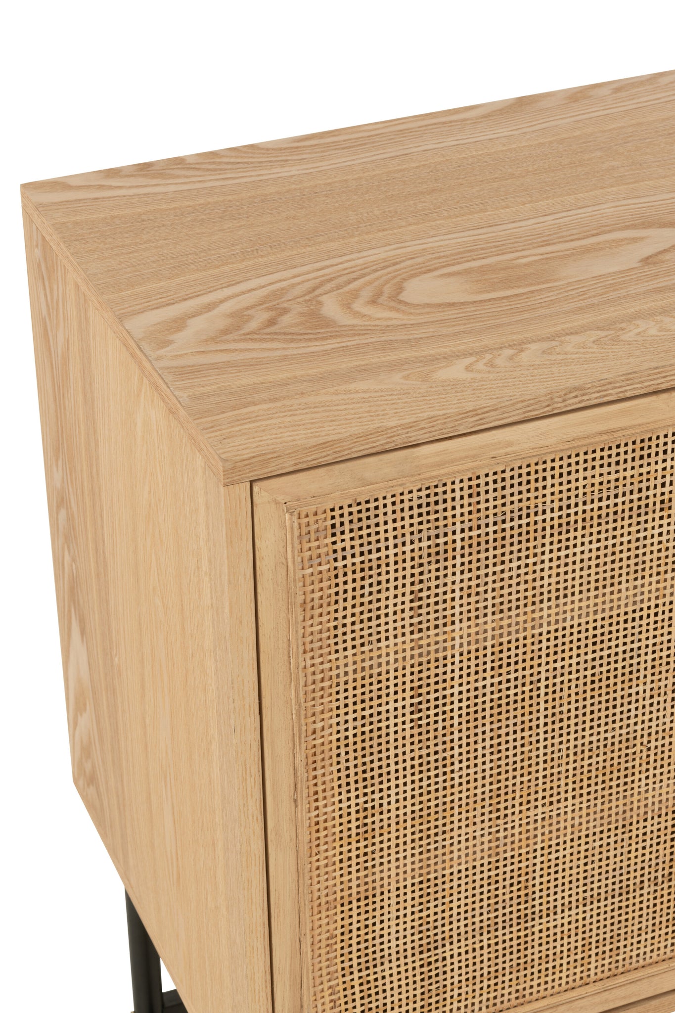 Buffet MDF/métal naturel/noir petit - J-LINE