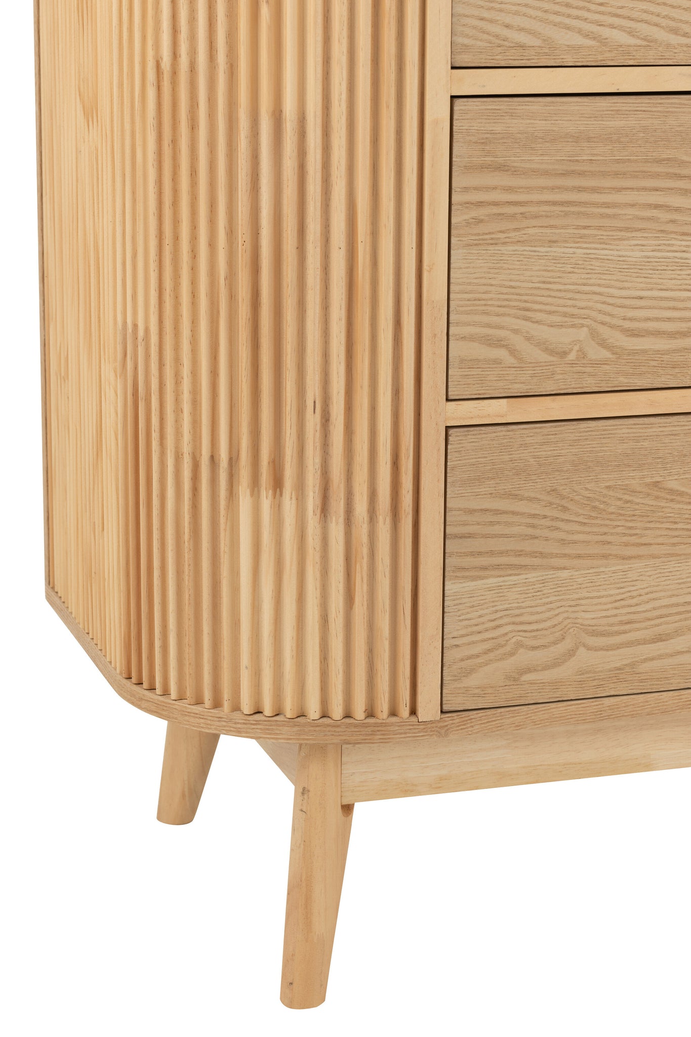 Armoire de rangement Arrondie MDF/Bois de pin - J-LINE