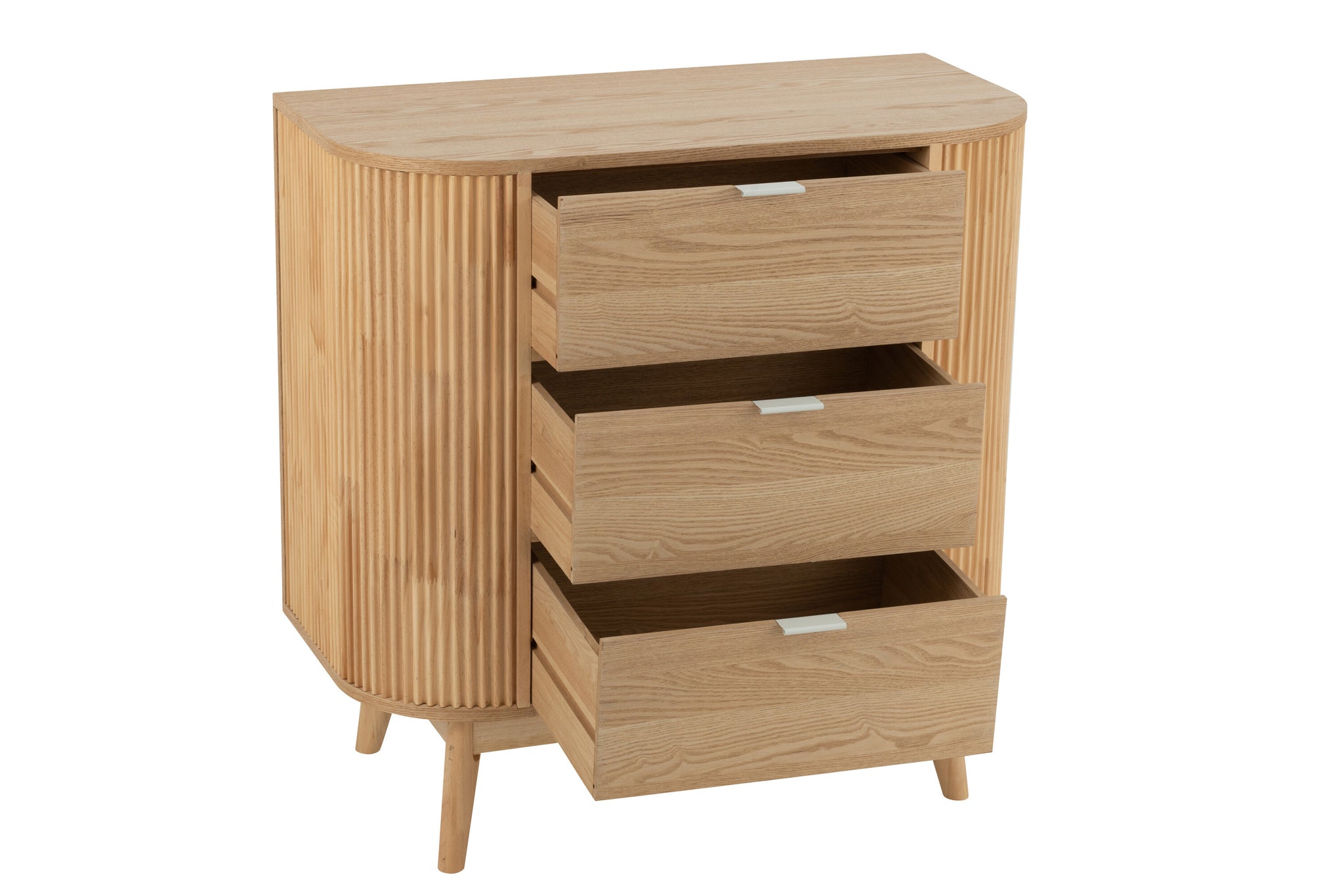 Armoire de rangement Arrondie MDF/Bois de pin - J-LINE