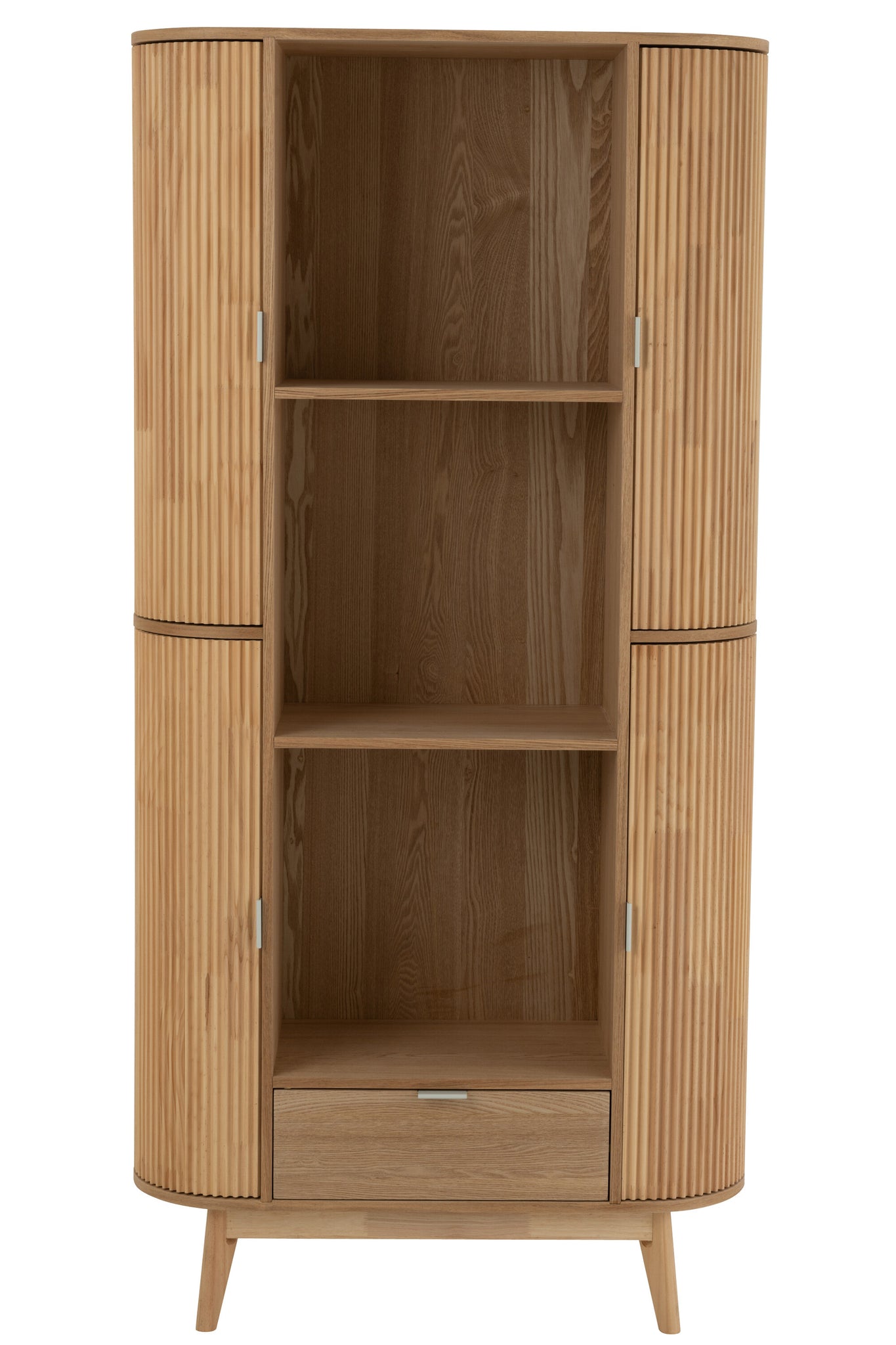 Armoire de rangement arrondie MDF/Bois de pin - J-LINE