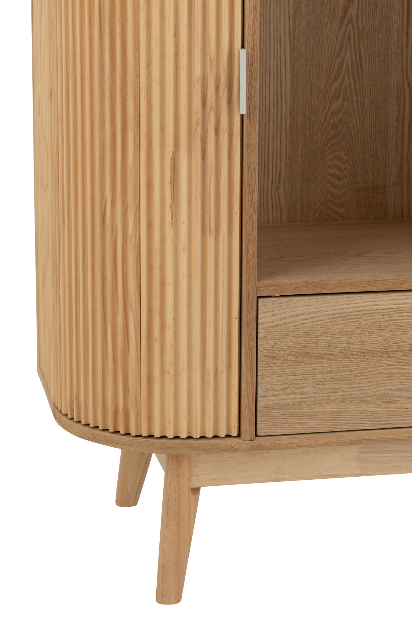 Armoire de rangement arrondie MDF/Bois de pin - J-LINE