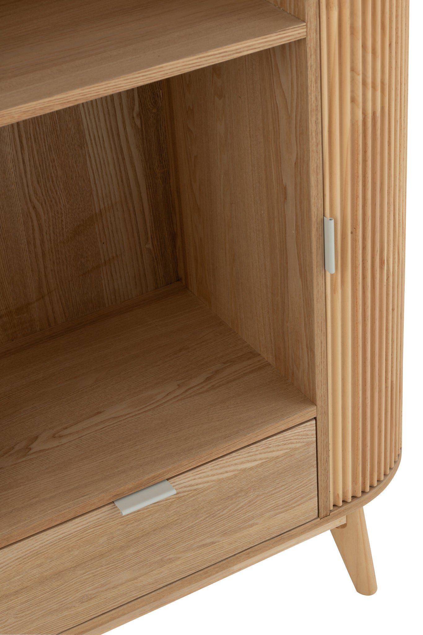 Armoire de rangement arrondie MDF/Bois de pin - J-LINE